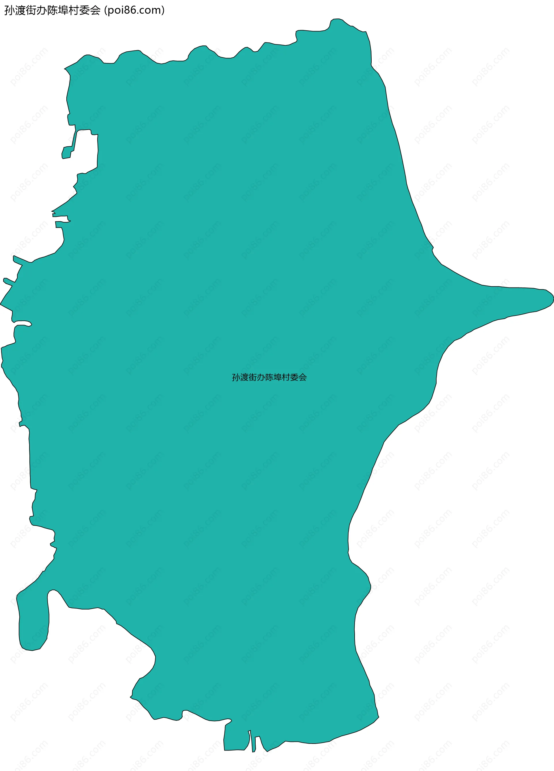 孙渡街办陈埠村委会边界地图