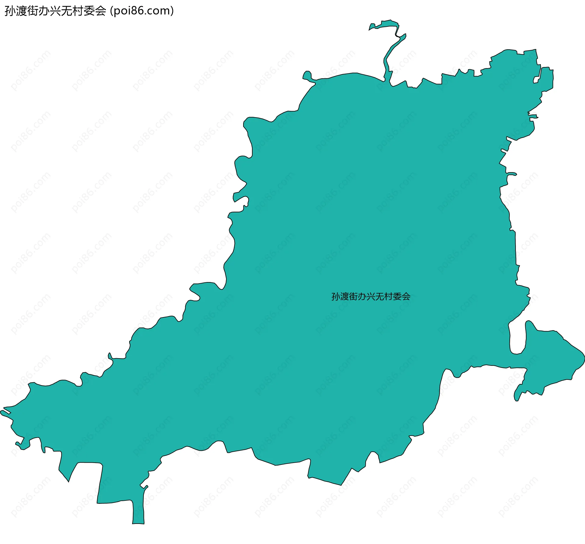 孙渡街办兴无村委会边界地图