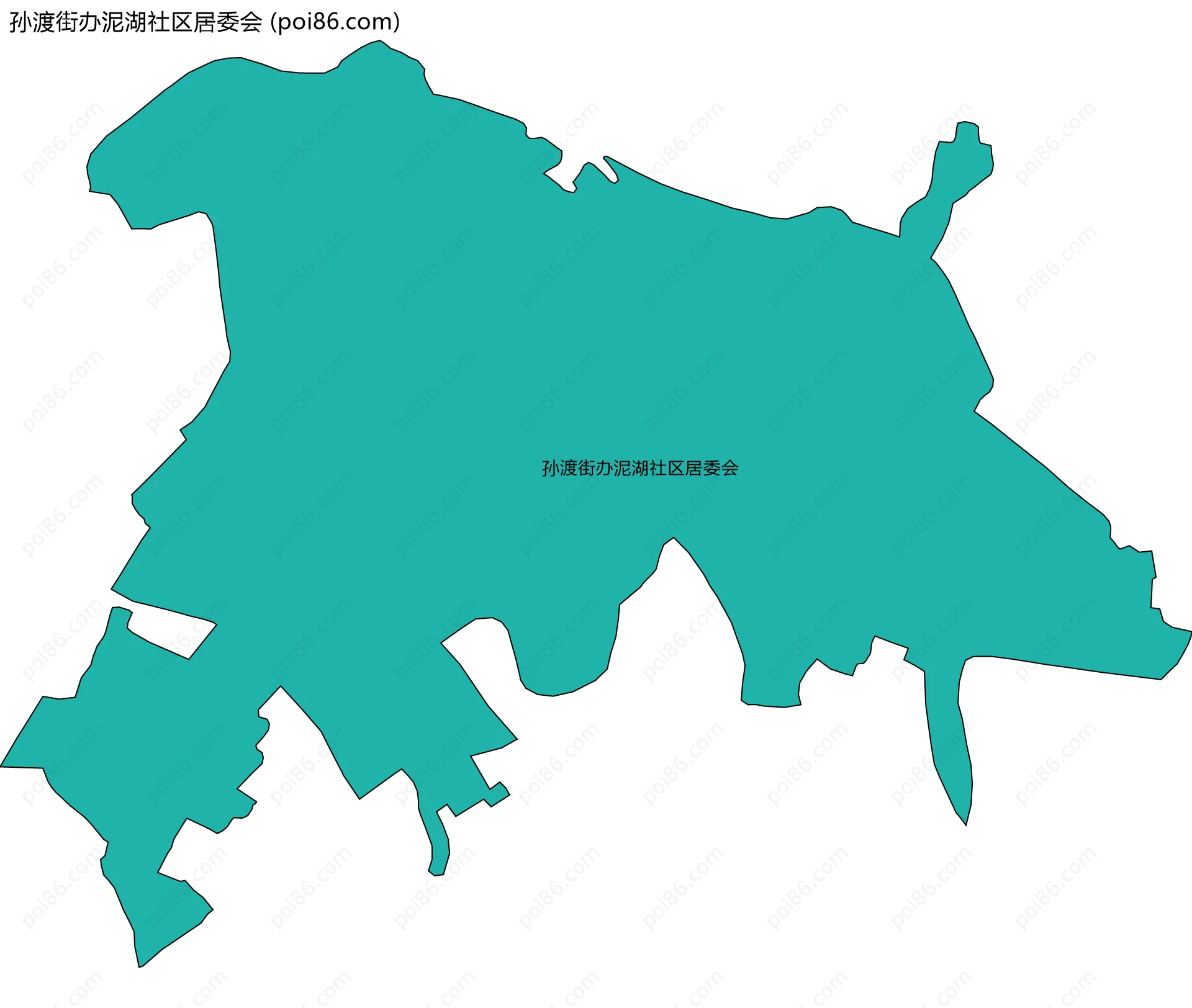 孙渡街办泥湖社区居委会边界地图