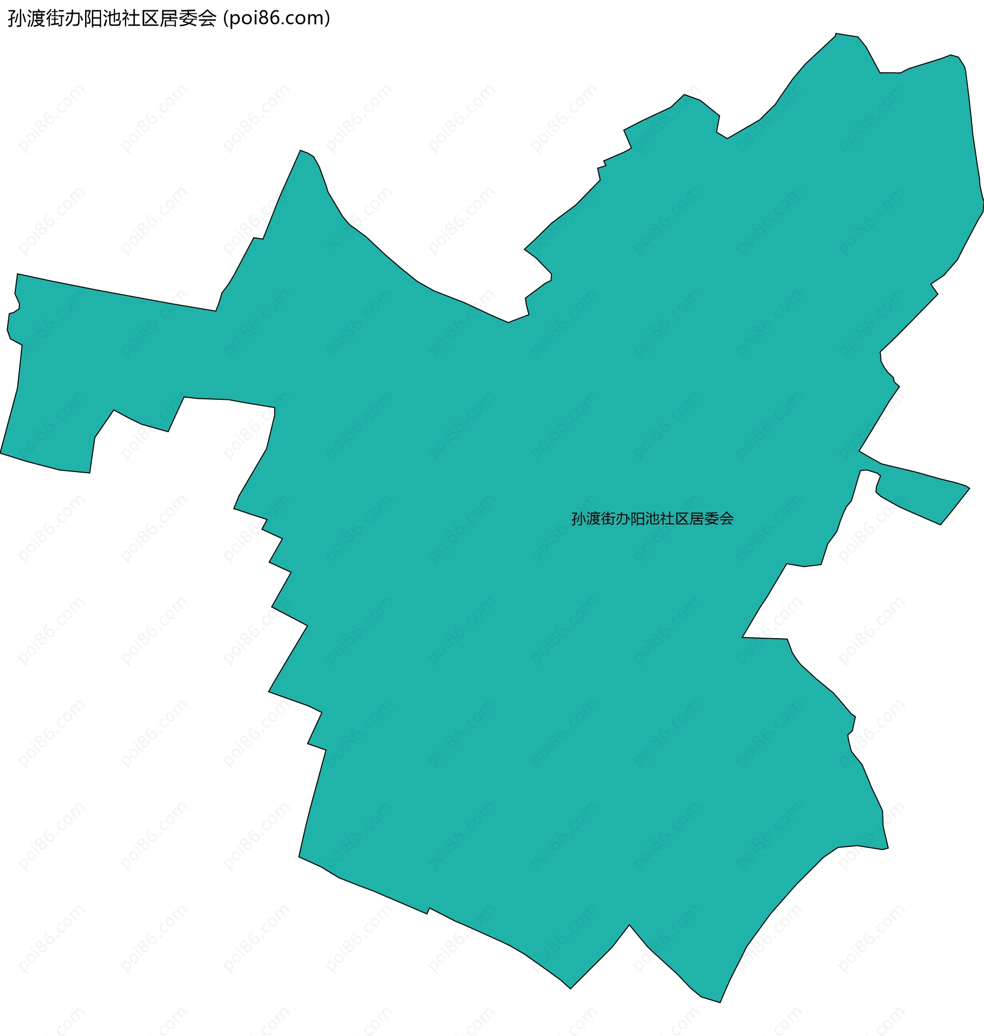 孙渡街办阳池社区居委会边界地图