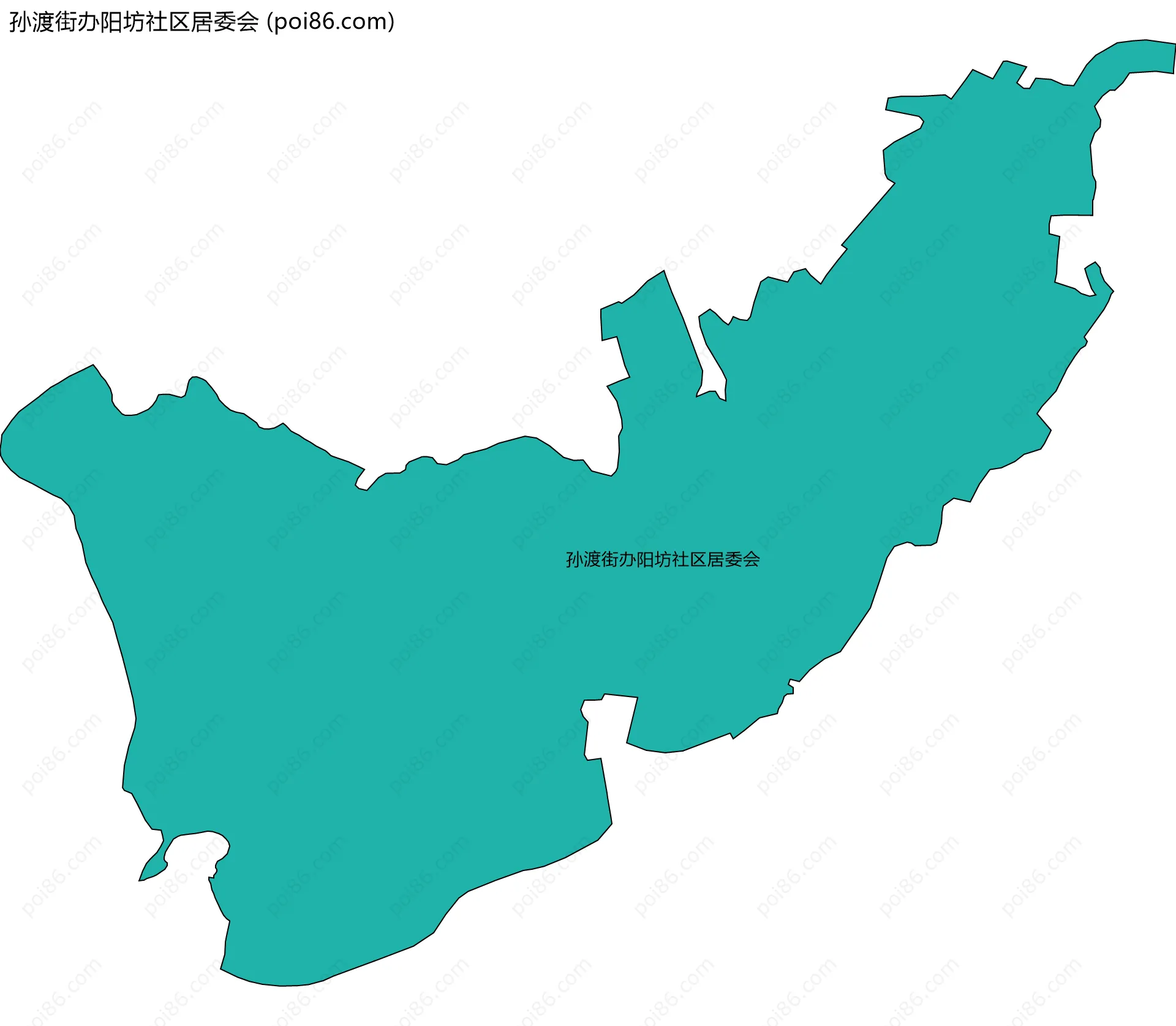 孙渡街办阳坊社区居委会边界地图