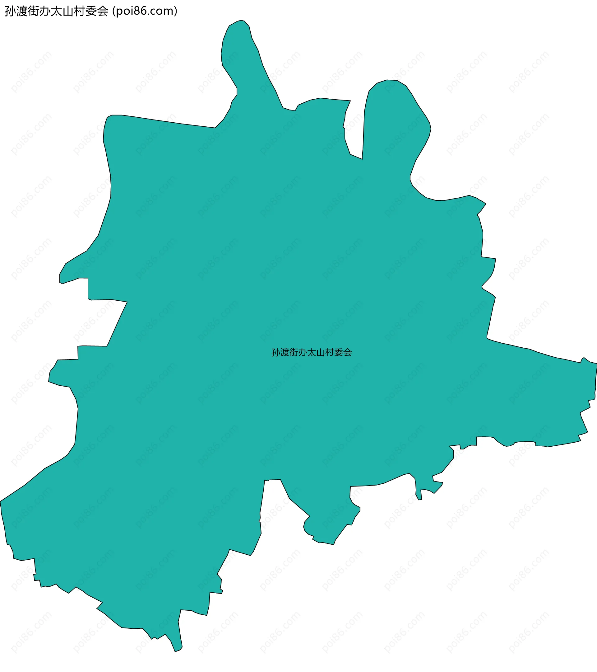 孙渡街办太山村委会边界地图