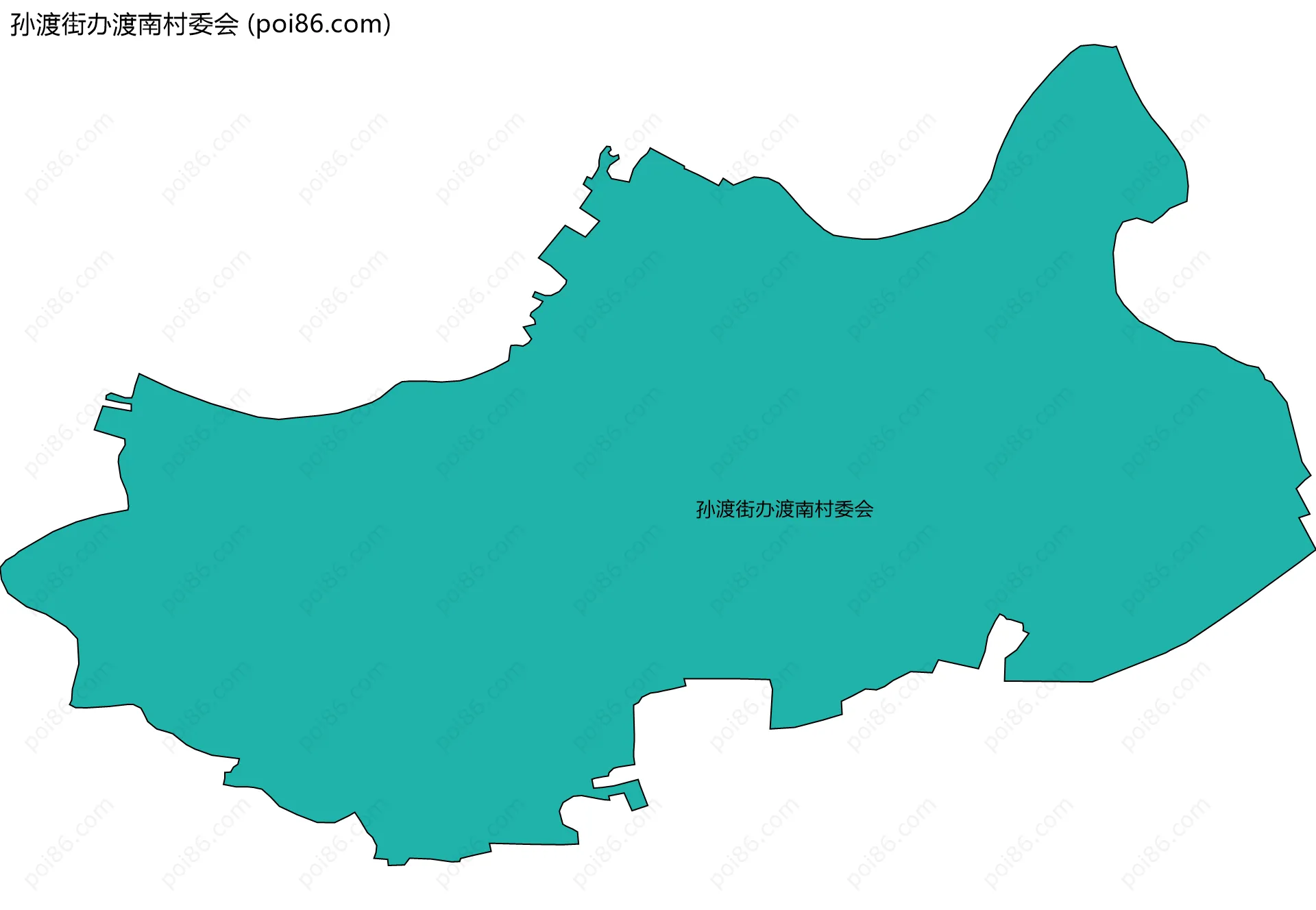 孙渡街办渡南村委会边界地图