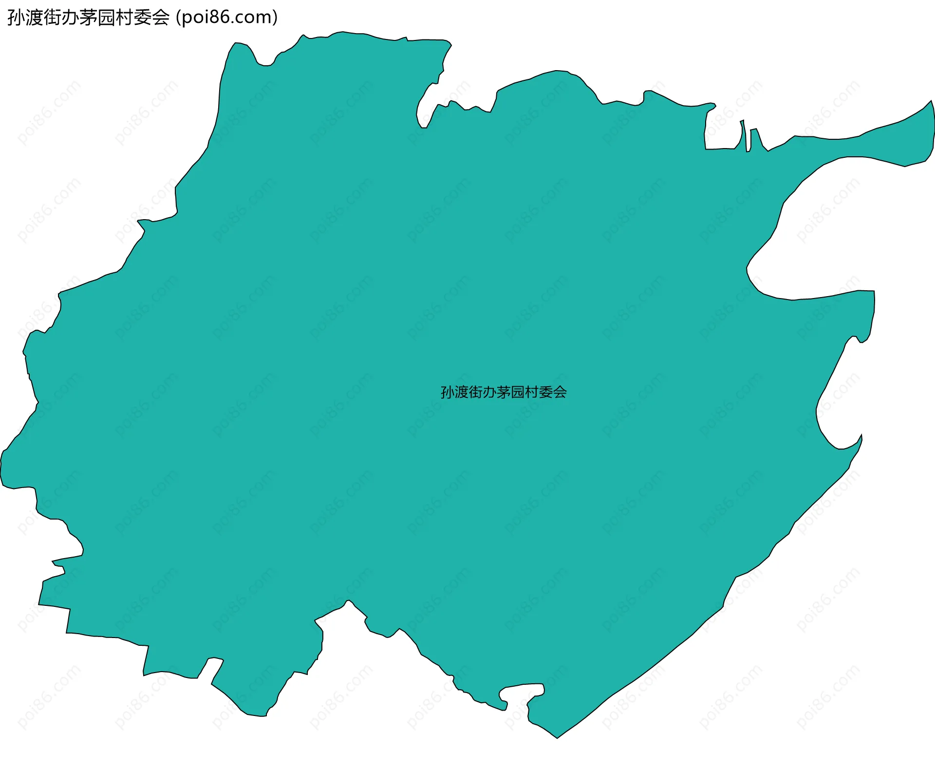 孙渡街办茅园村委会边界地图
