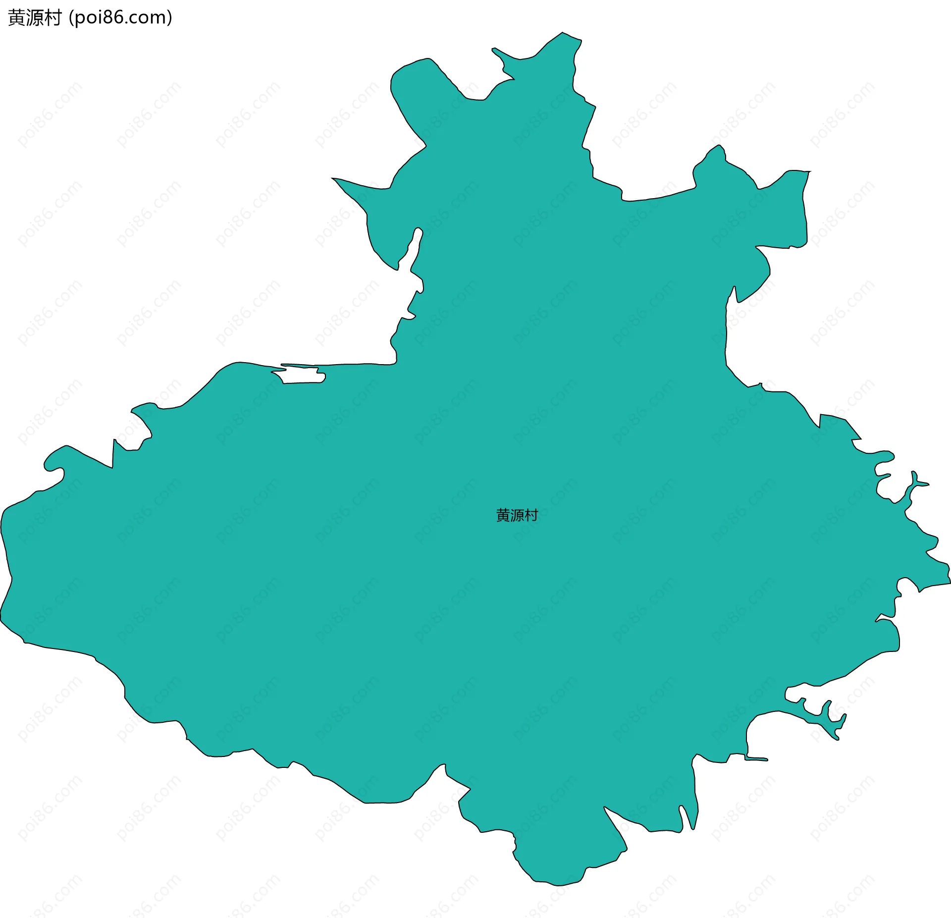 黄源村边界地图