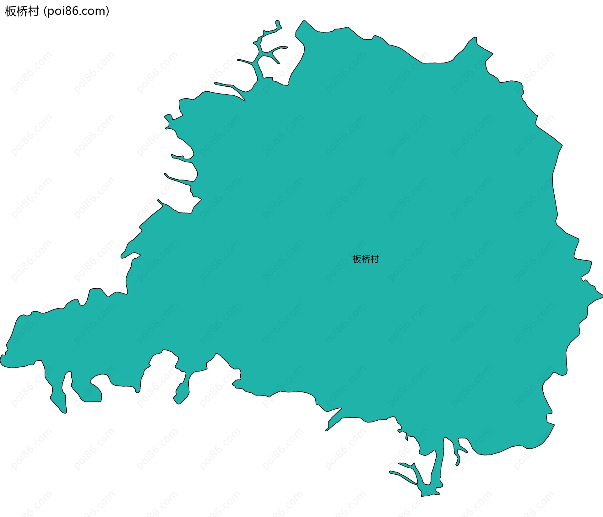 板桥村边界地图