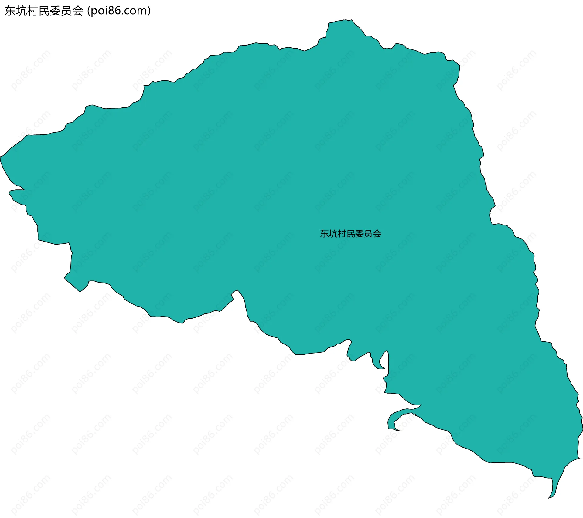 东坑村民委员会边界地图