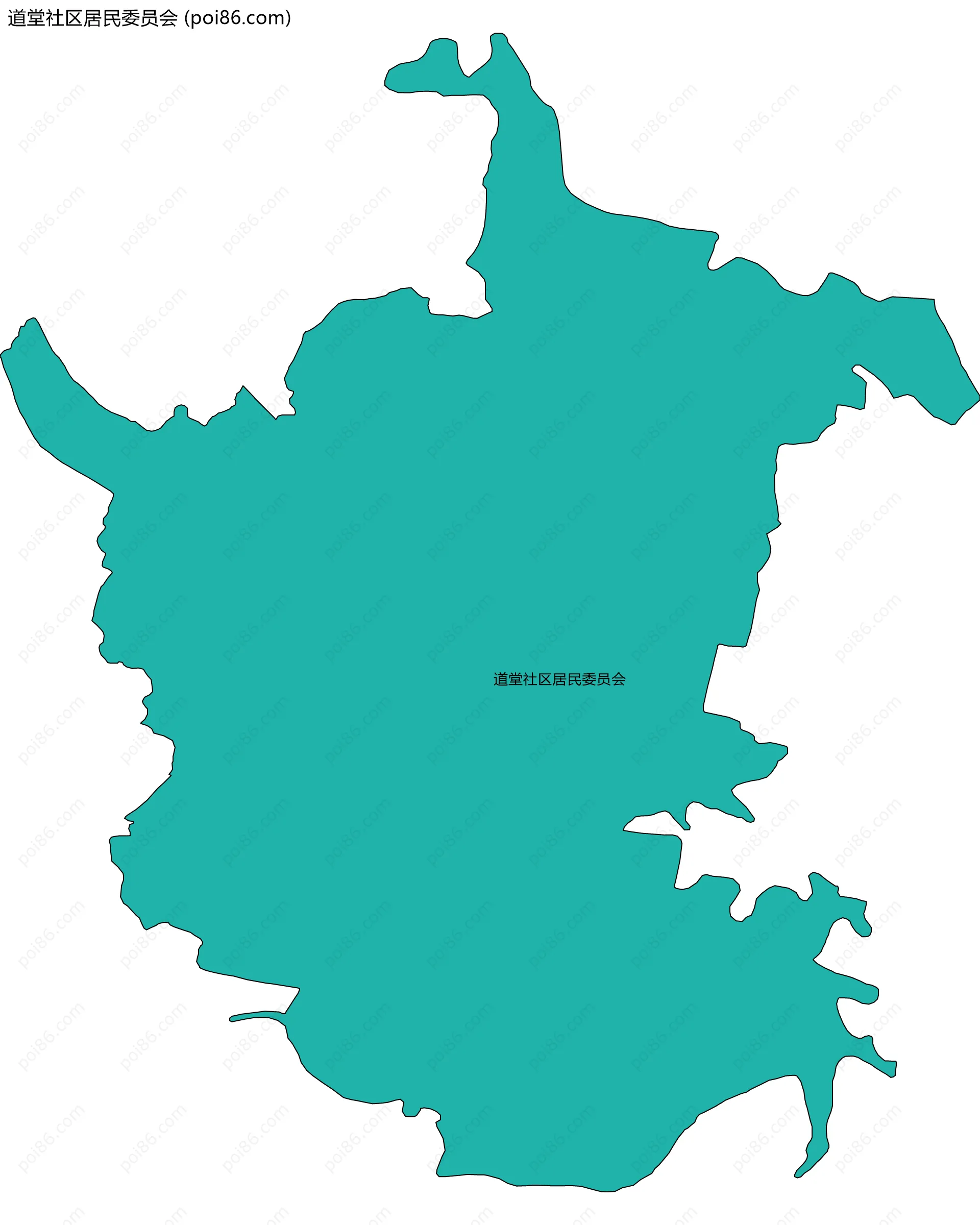 道堂社区居民委员会边界地图