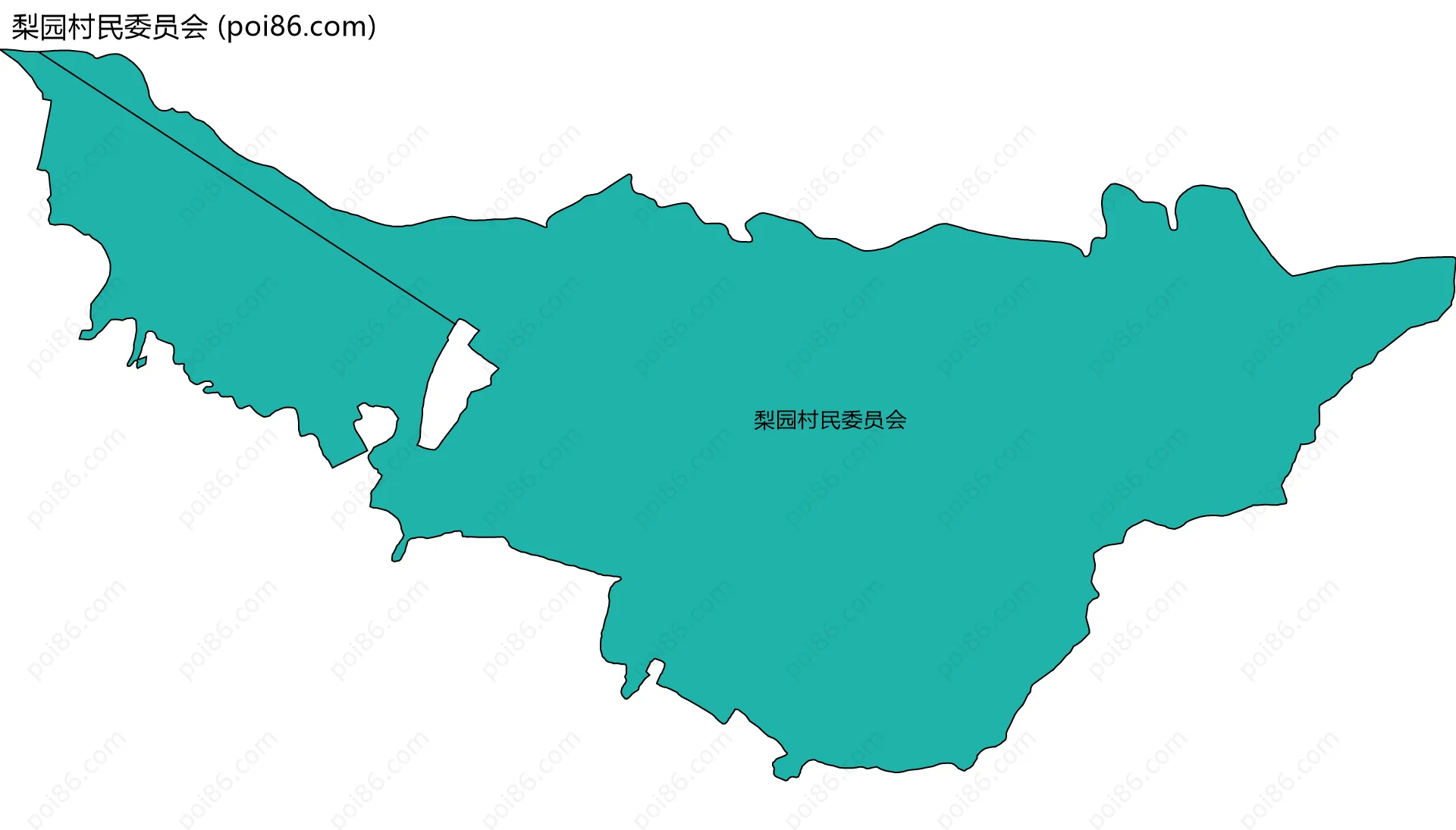 梨园村民委员会边界地图