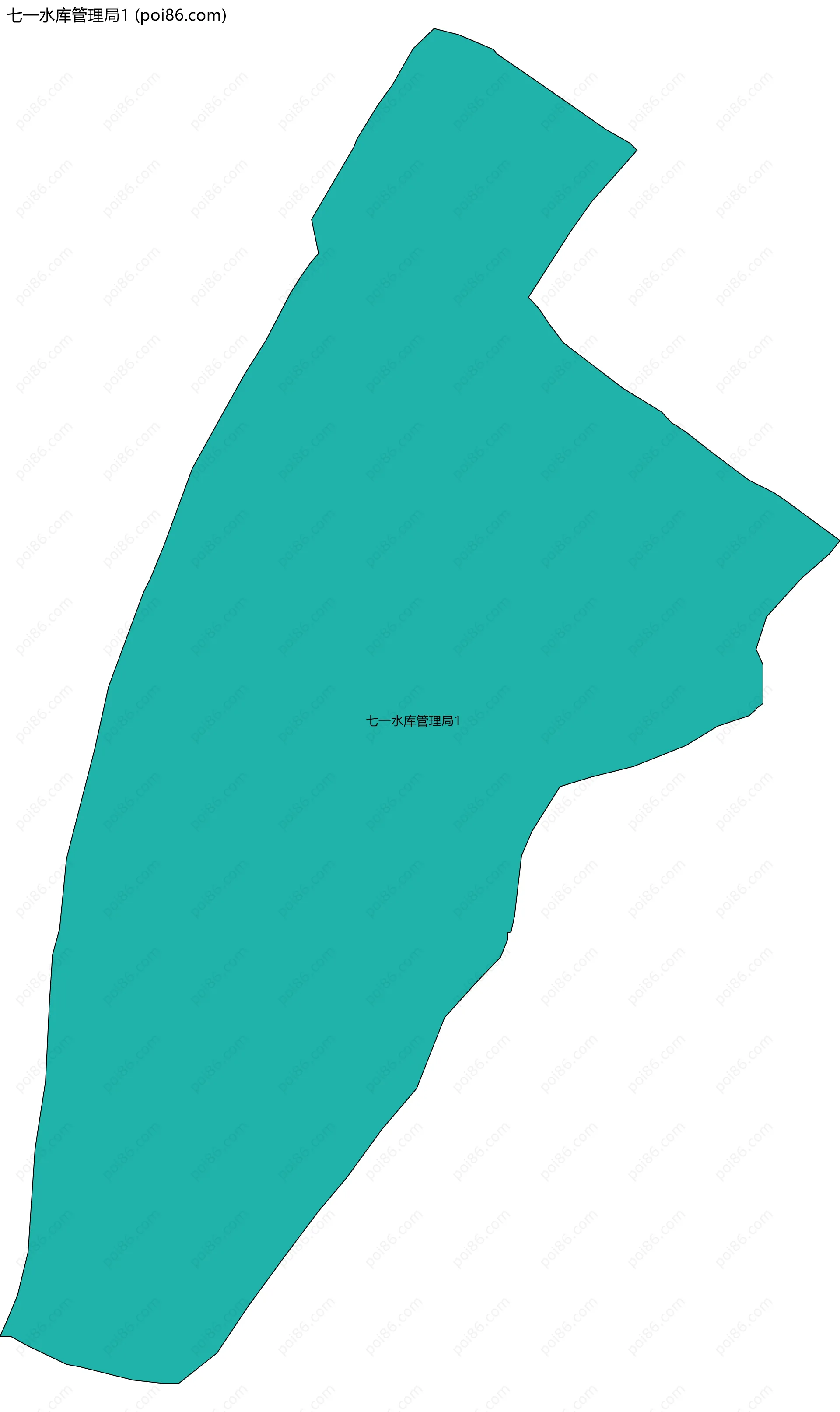 七一水库管理局1边界地图