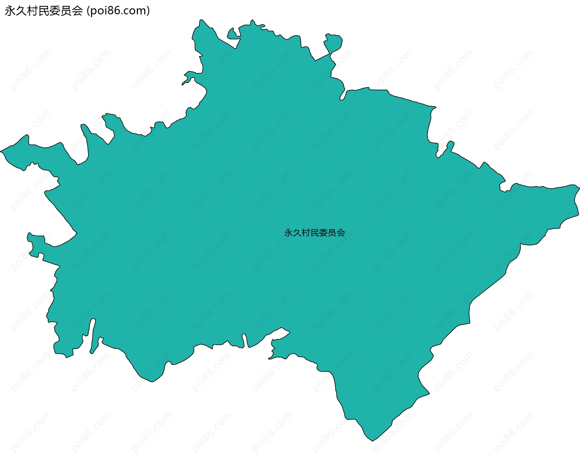 永久村民委员会边界地图