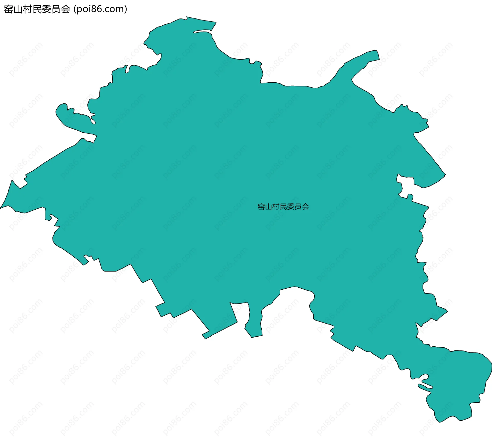 窑山村民委员会边界地图