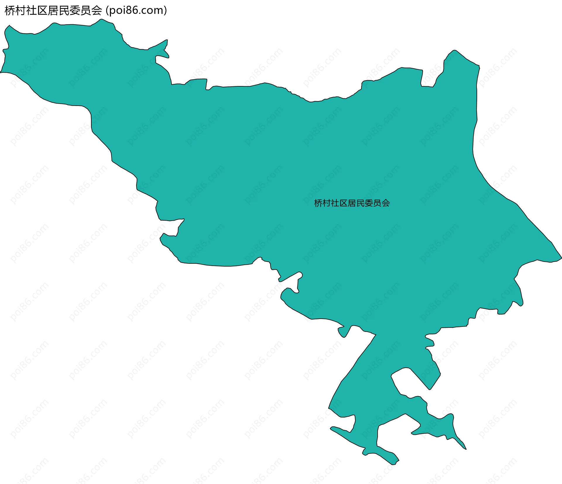 桥村社区居民委员会边界地图