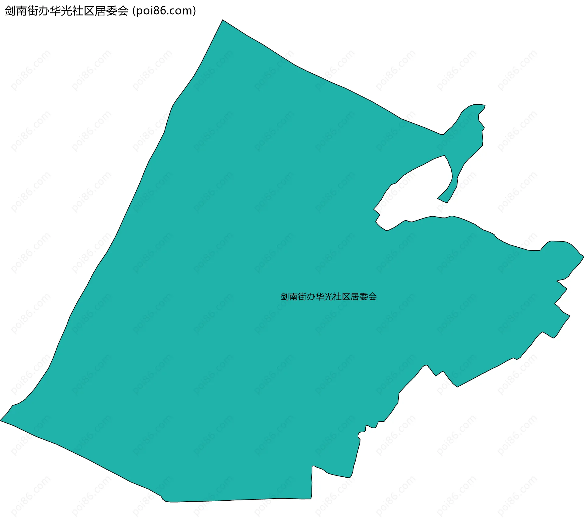 剑南街办华光社区居委会边界地图