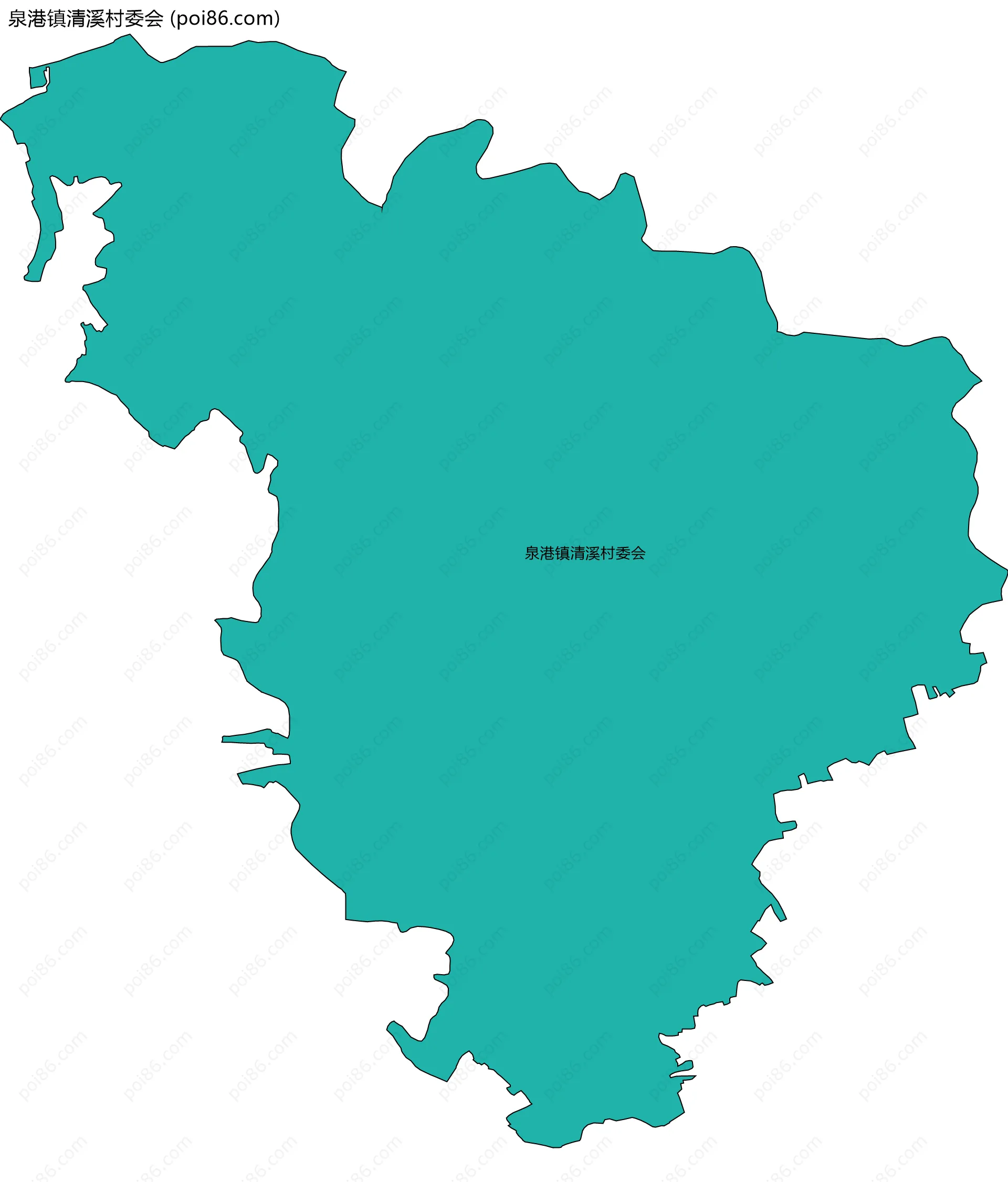 泉港镇清溪村委会边界地图