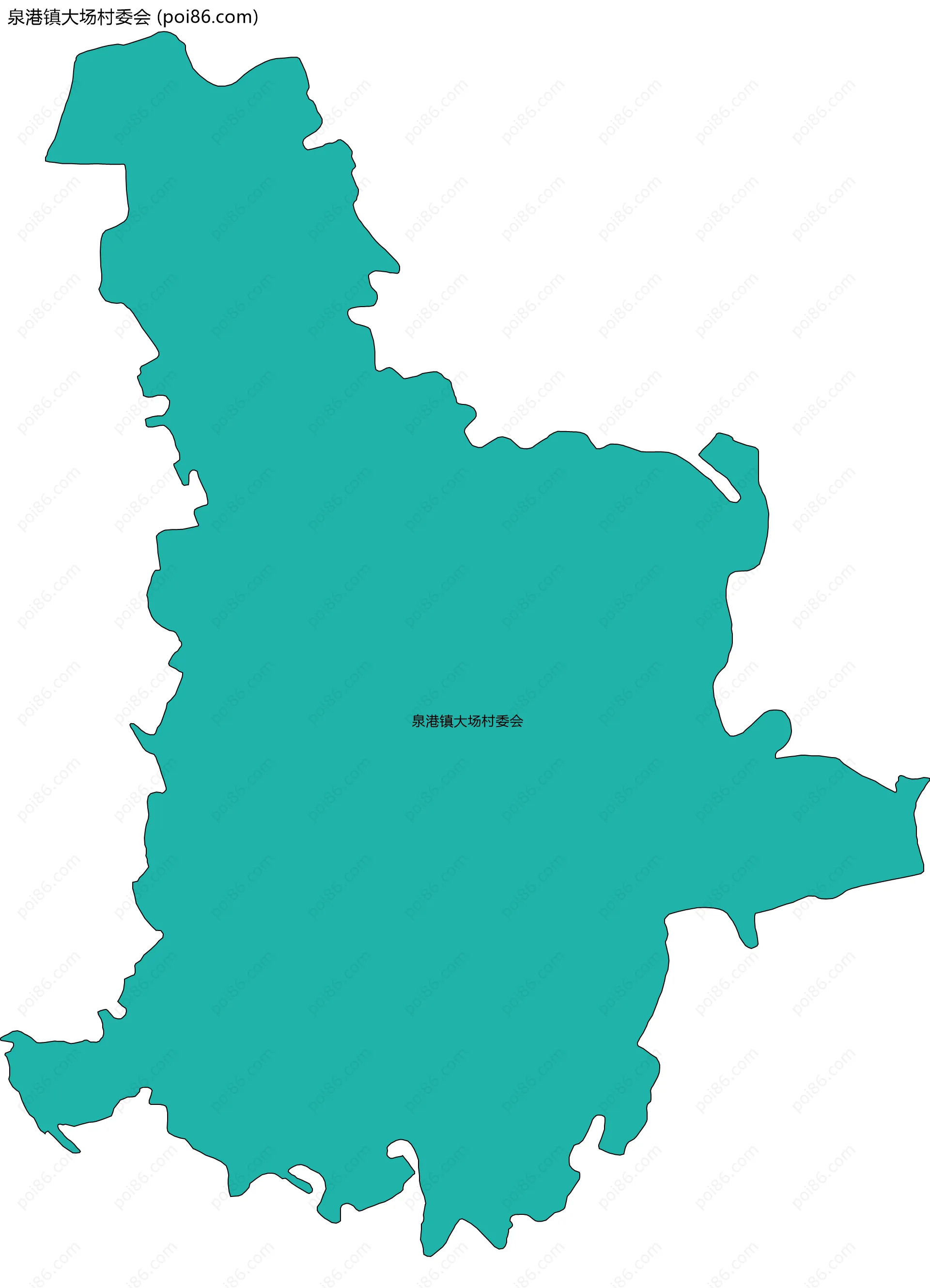 泉港镇大场村委会边界地图