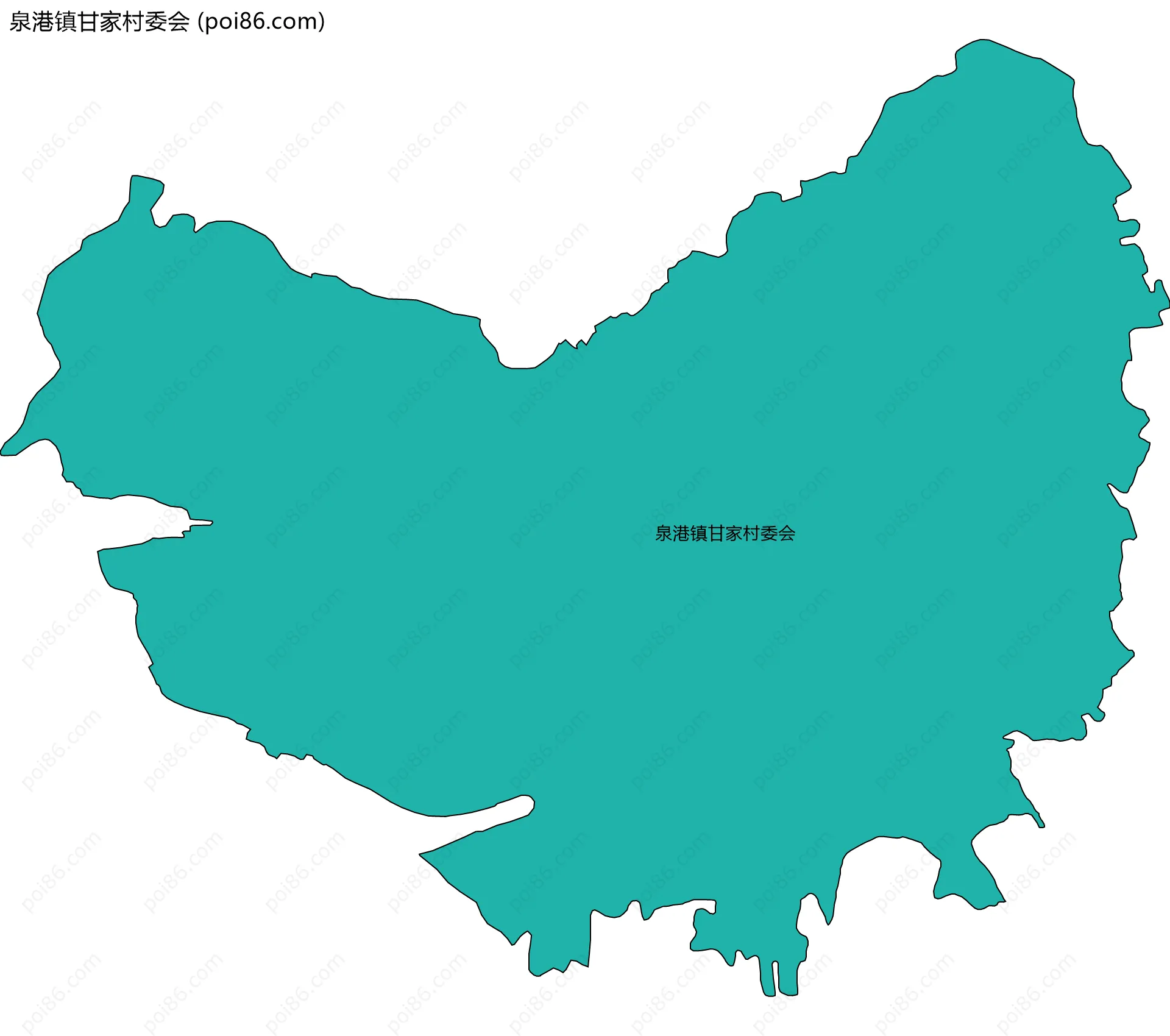 泉港镇甘家村委会边界地图