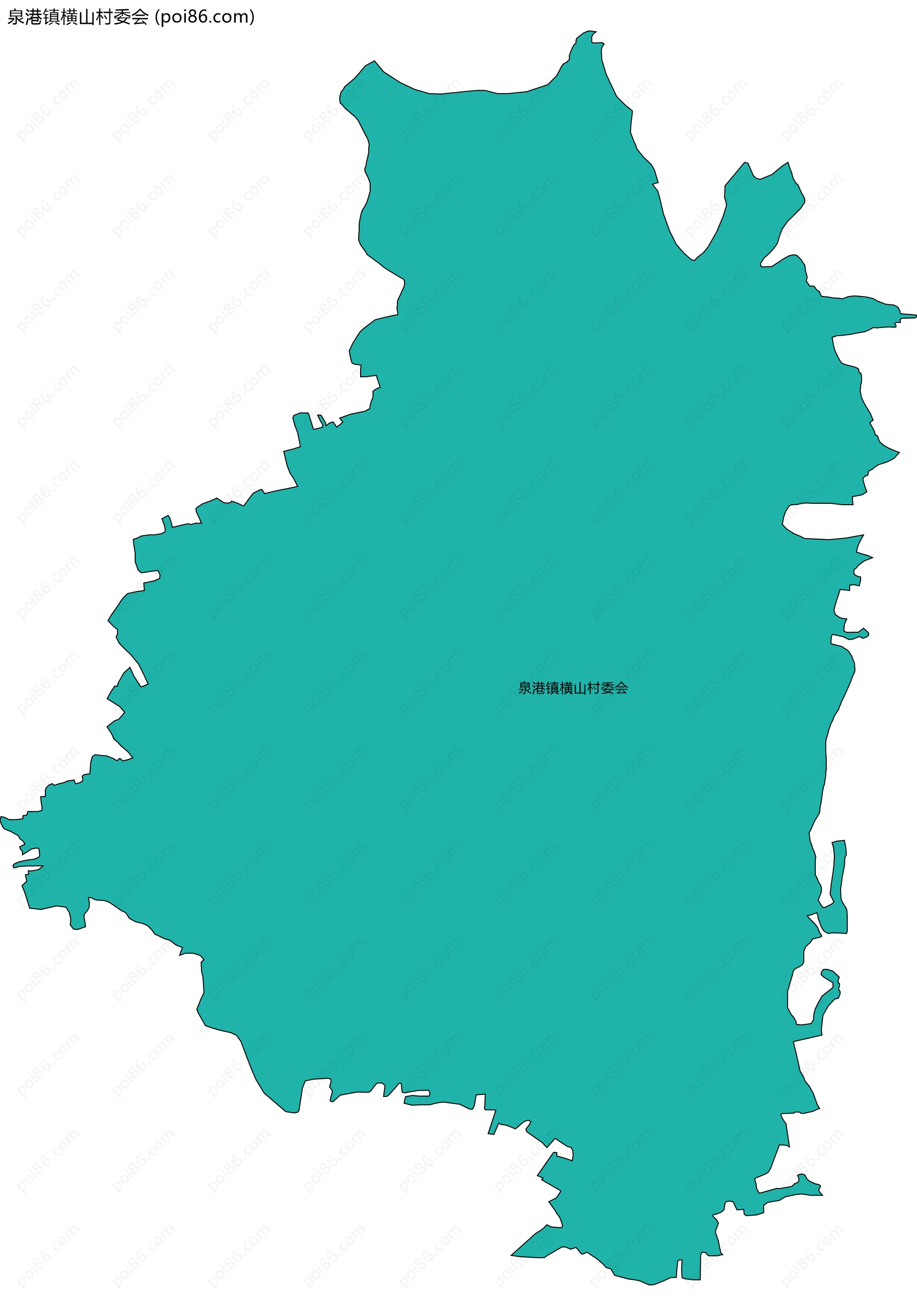 泉港镇横山村委会边界地图