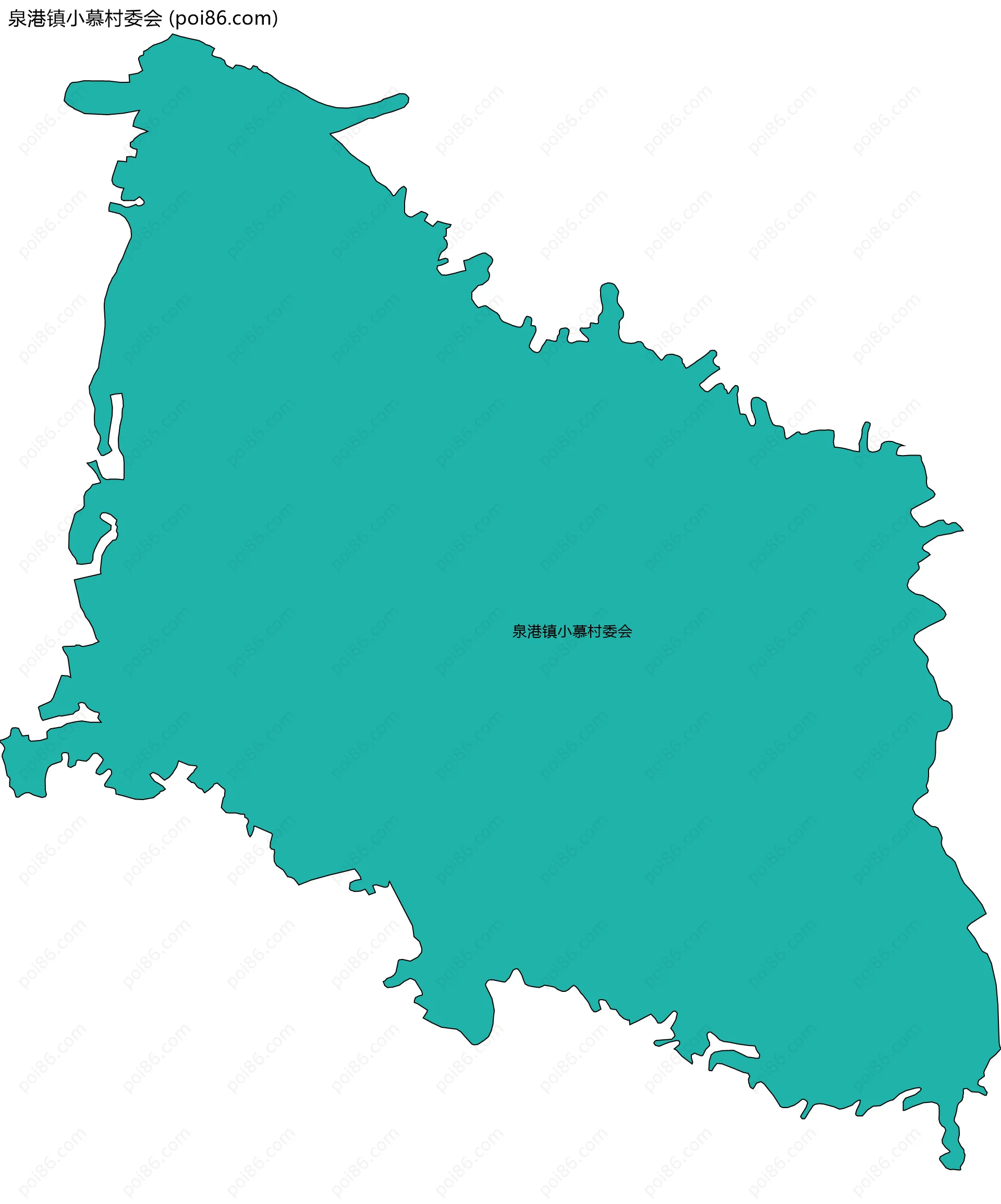 泉港镇小慕村委会边界地图