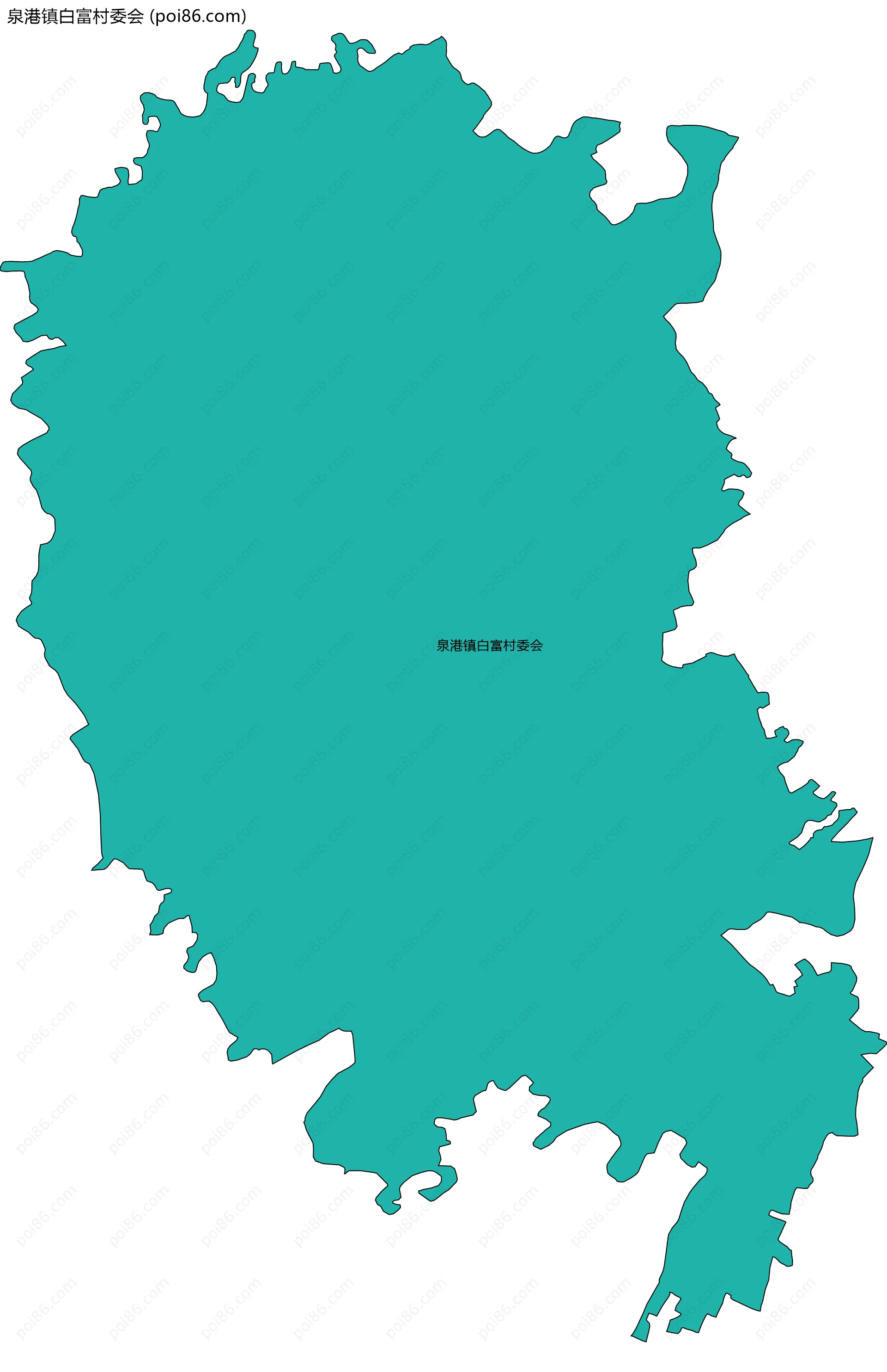 泉港镇白富村委会边界地图