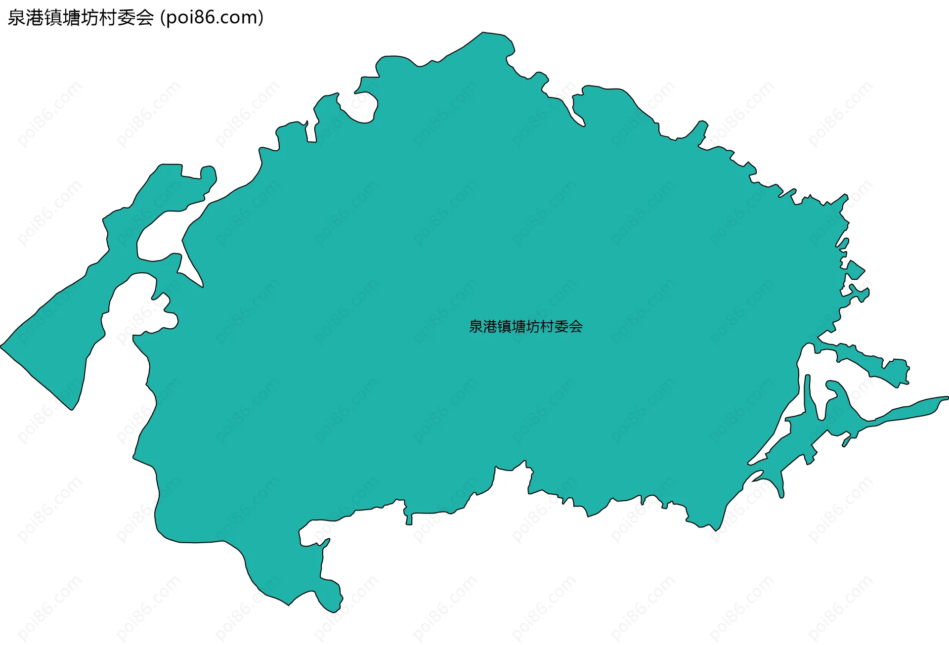 泉港镇塘坊村委会边界地图