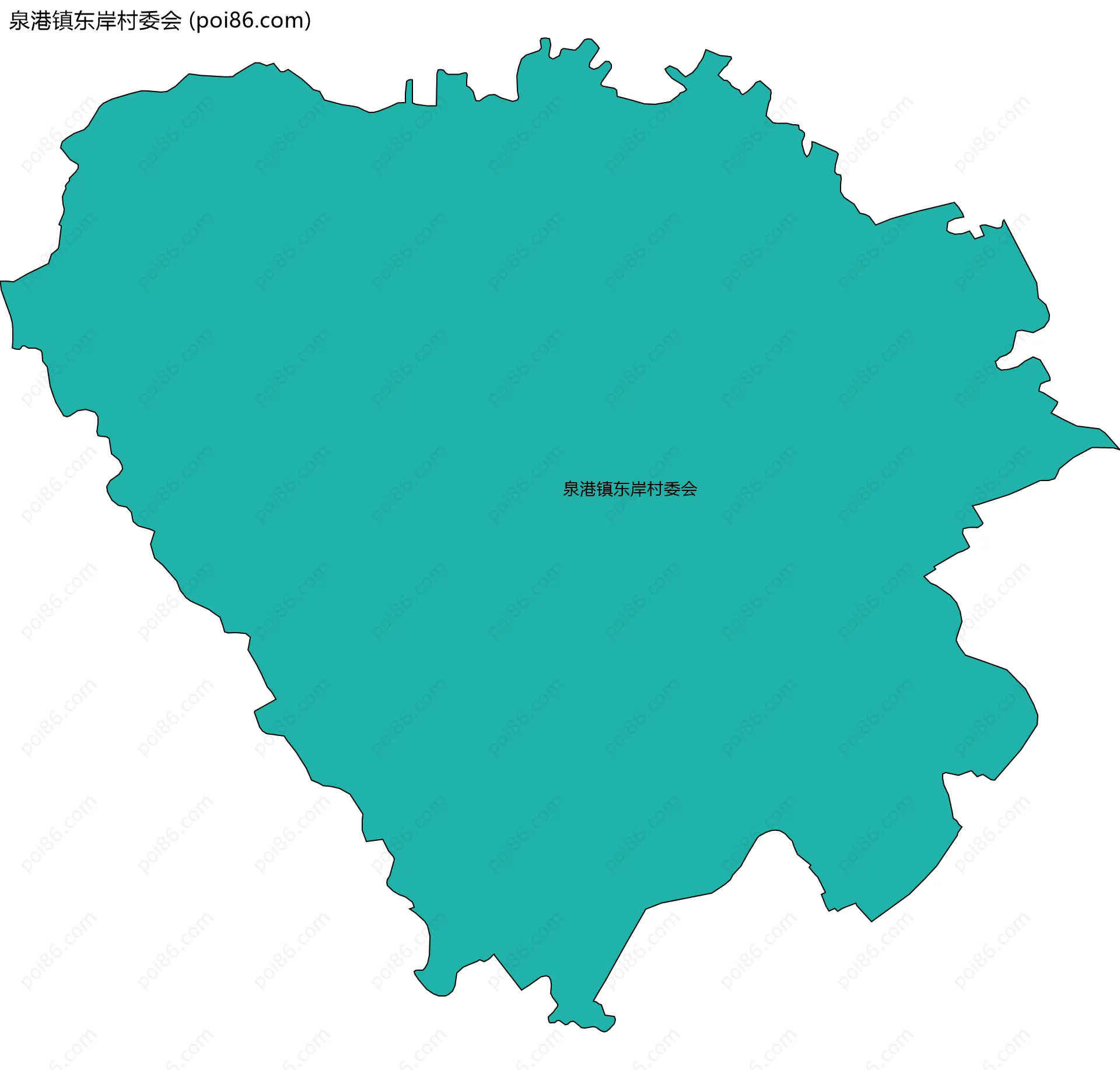 泉港镇东岸村委会边界地图