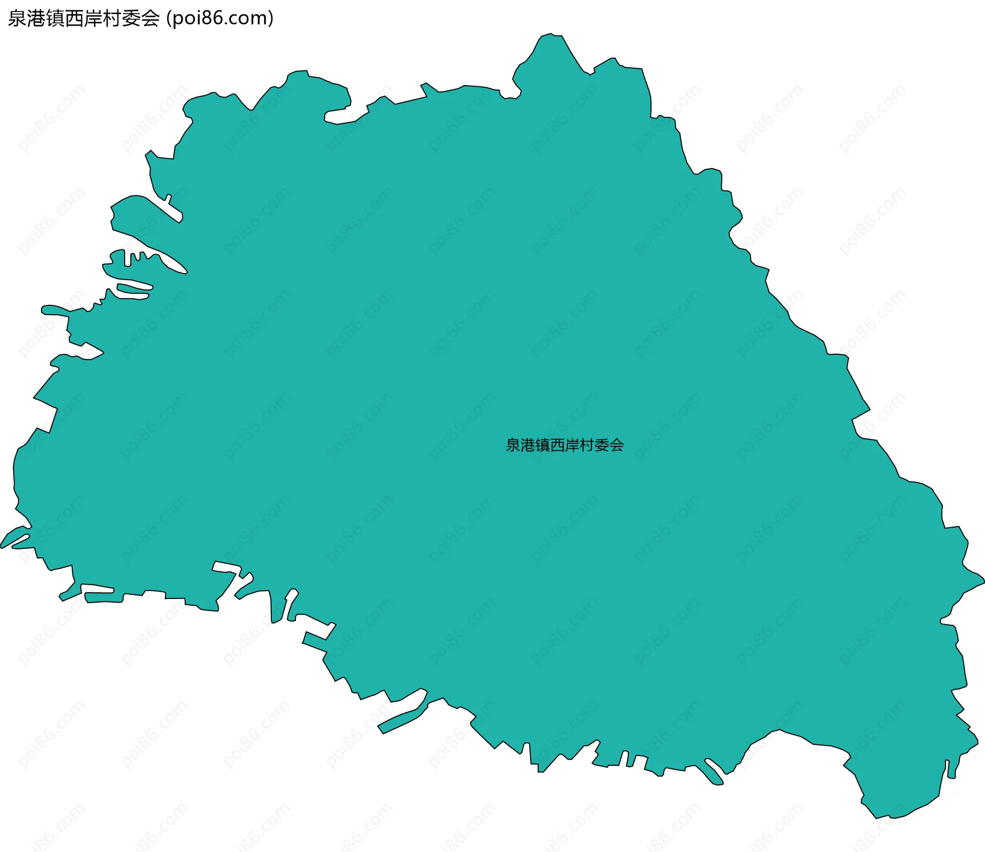 泉港镇西岸村委会边界地图
