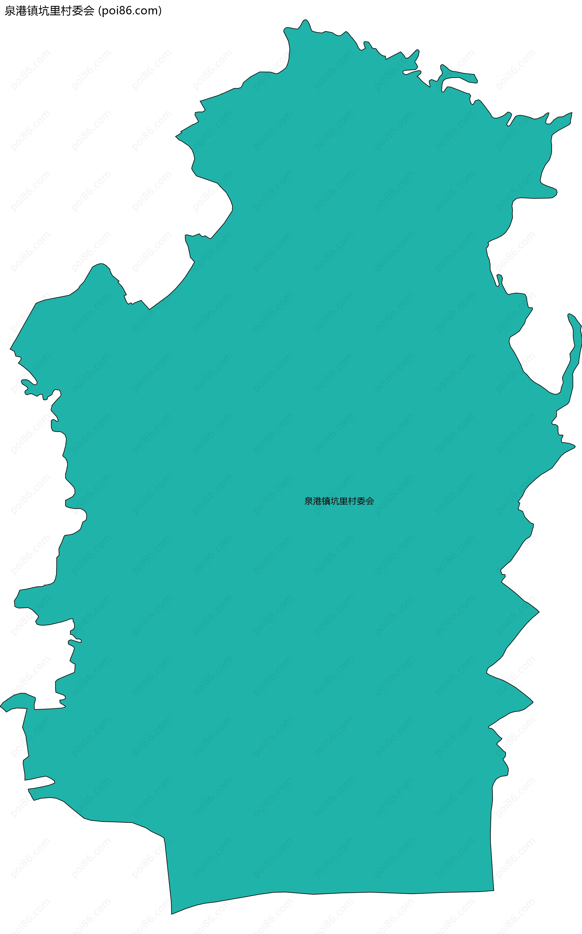 泉港镇坑里村委会边界地图