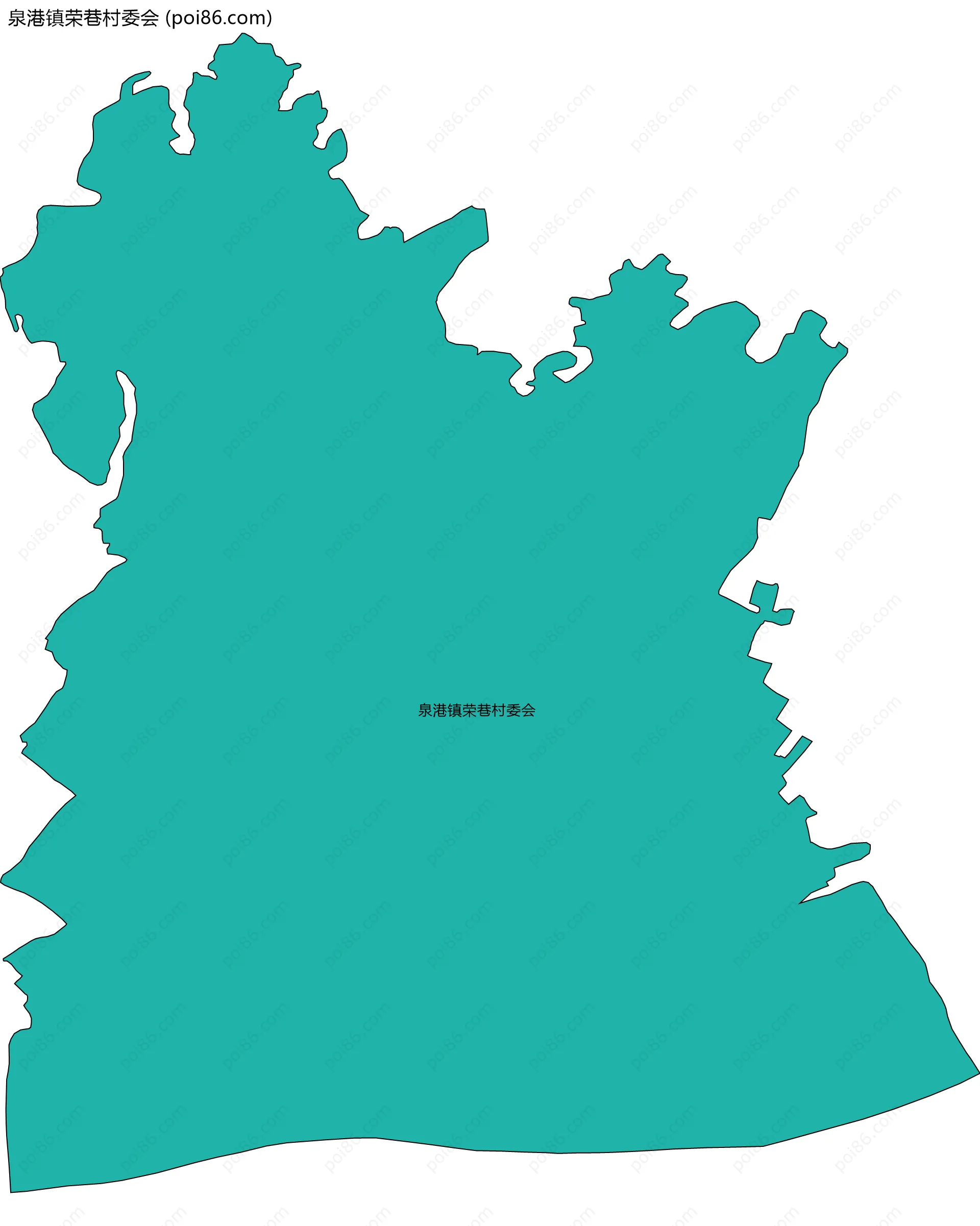 泉港镇荣巷村委会边界地图