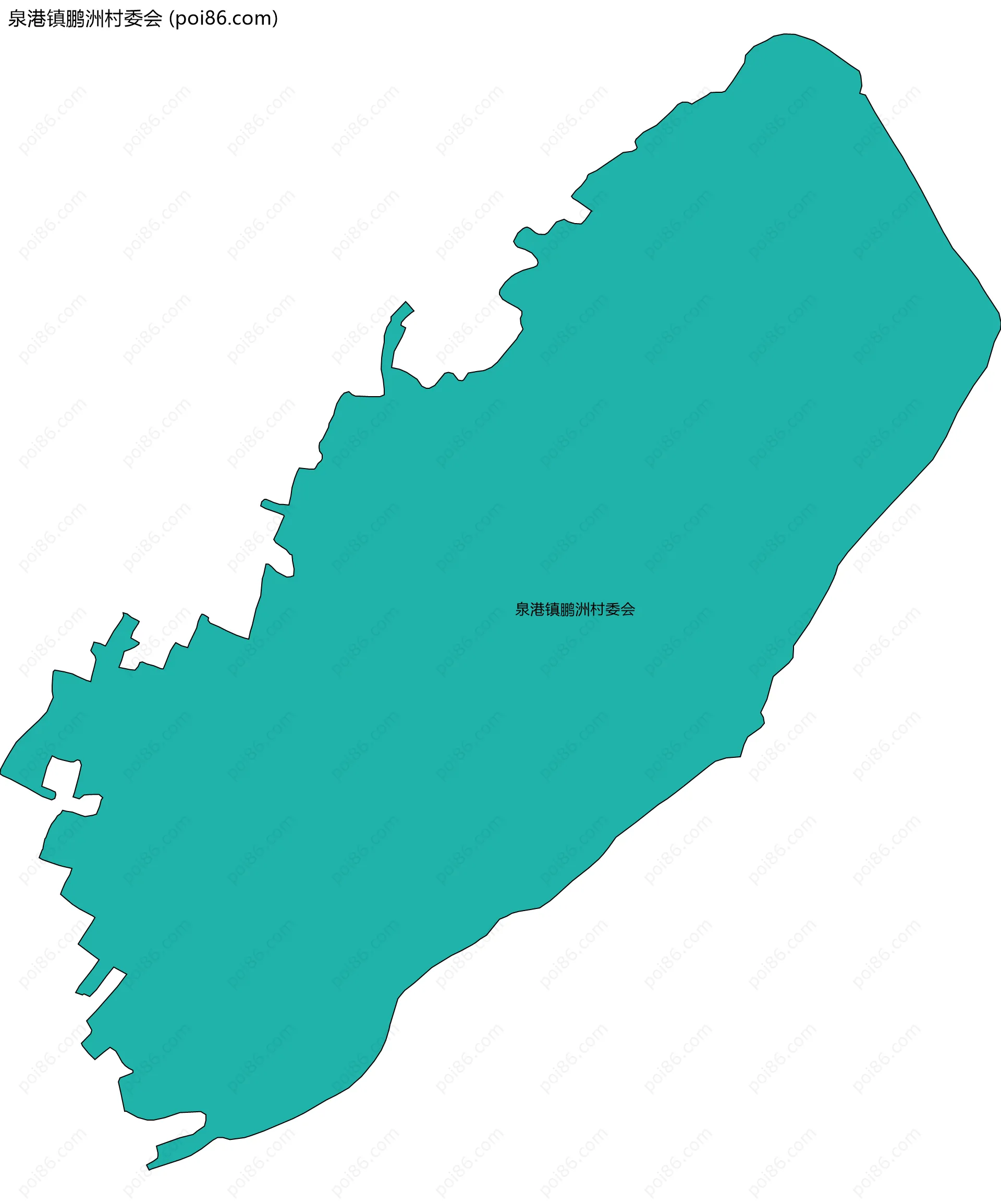 泉港镇鹏洲村委会边界地图