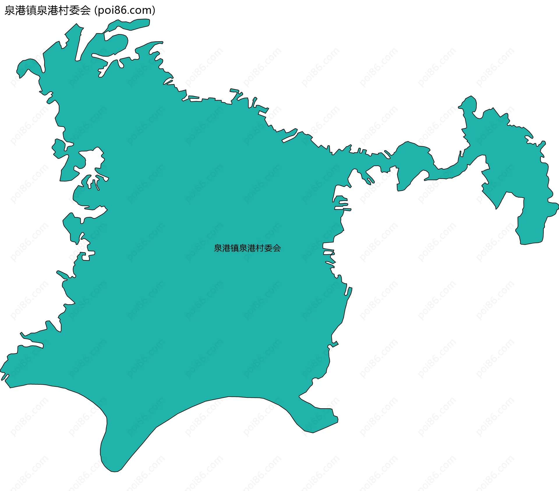 泉港镇泉港村委会边界地图