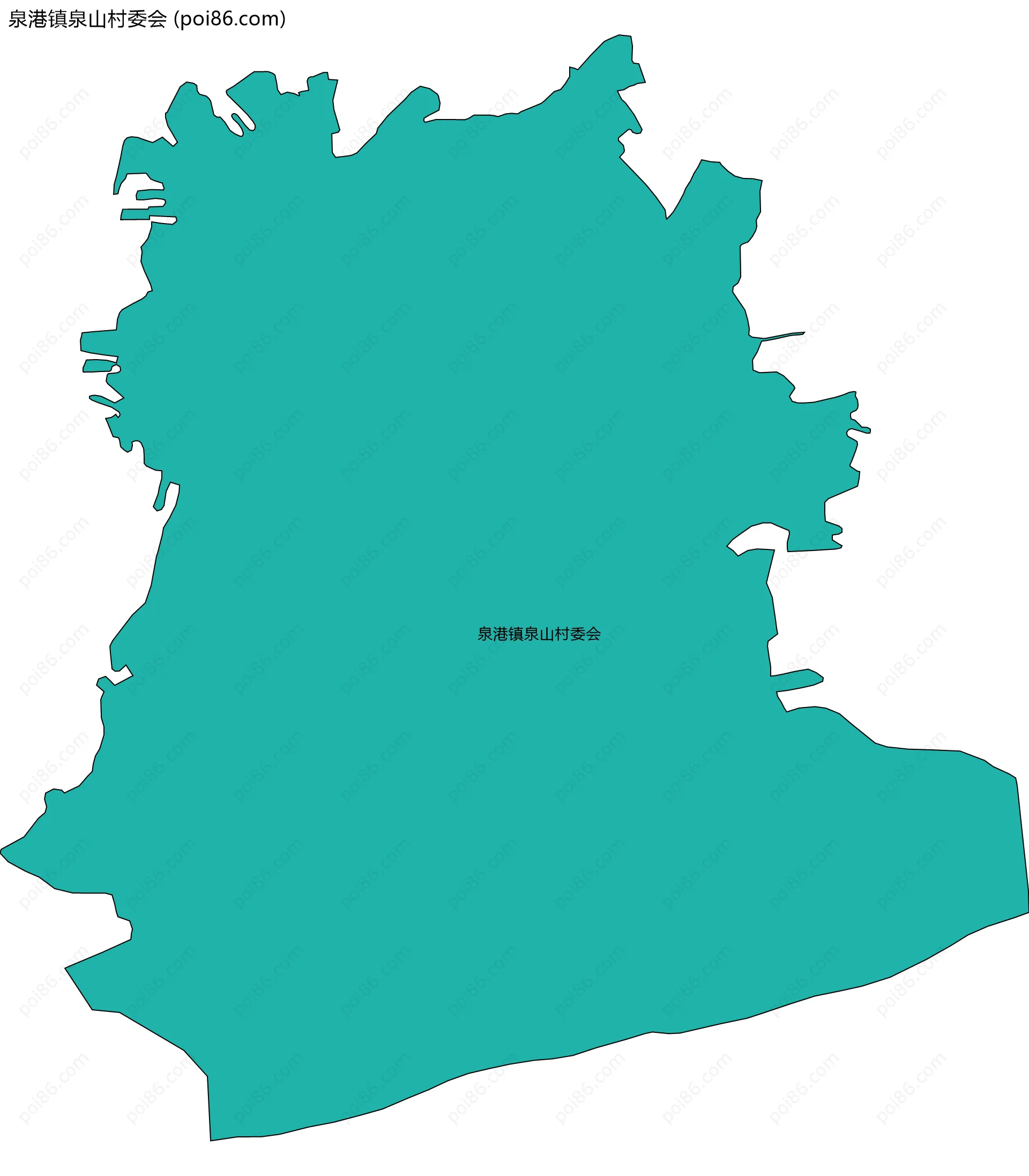 泉港镇泉山村委会边界地图