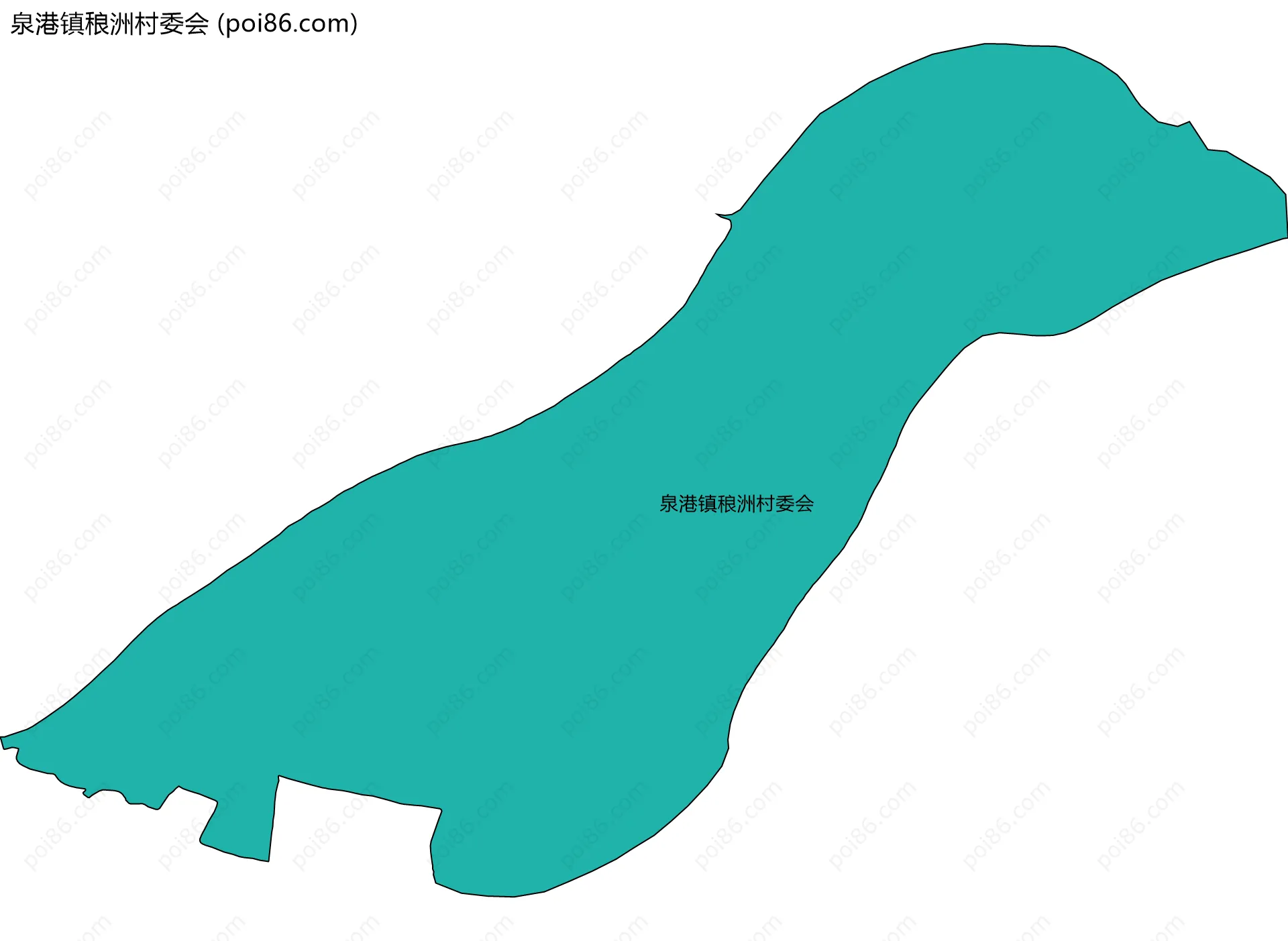 泉港镇稂洲村委会边界地图