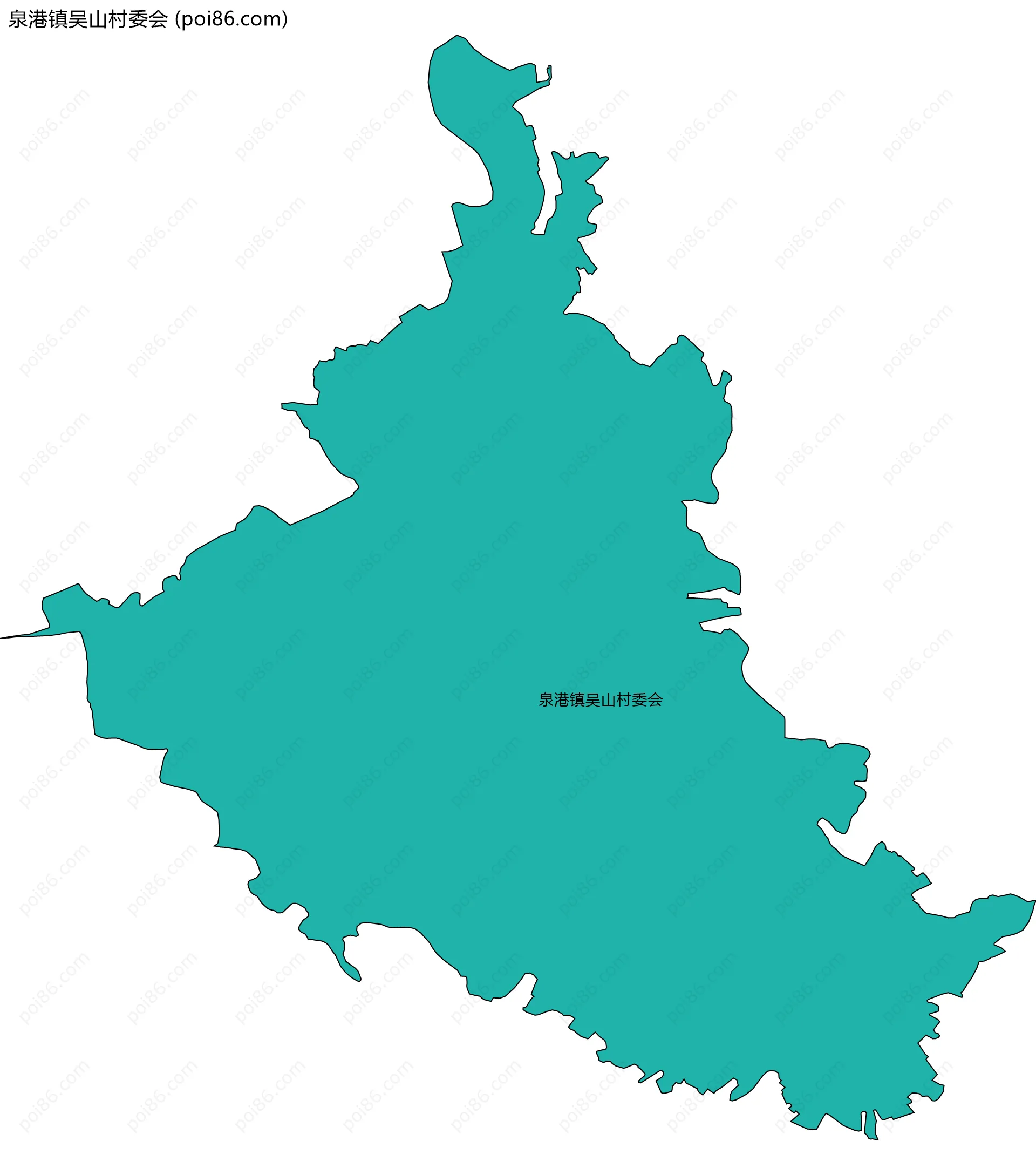 泉港镇吴山村委会边界地图