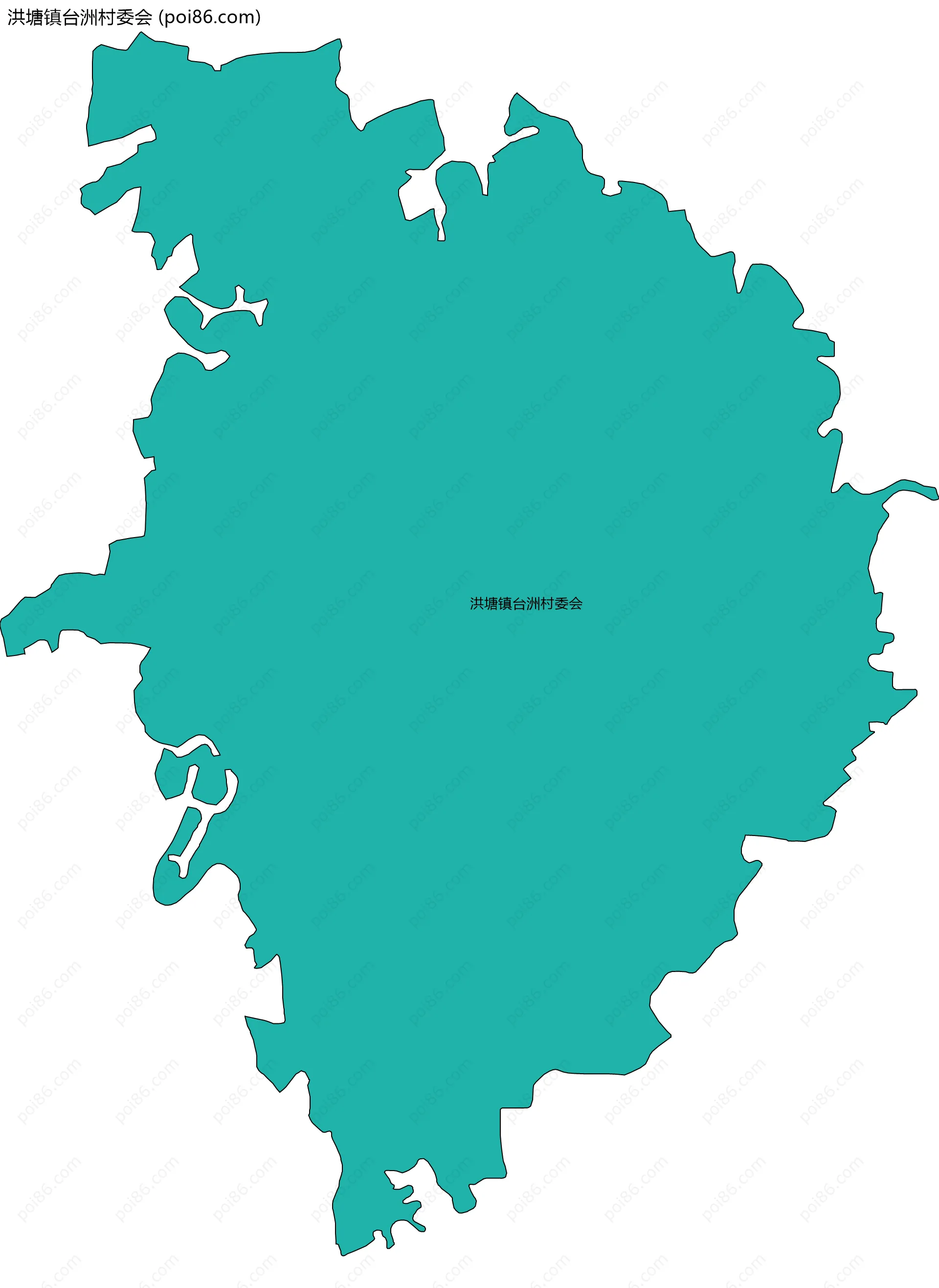 洪塘镇台洲村委会边界地图