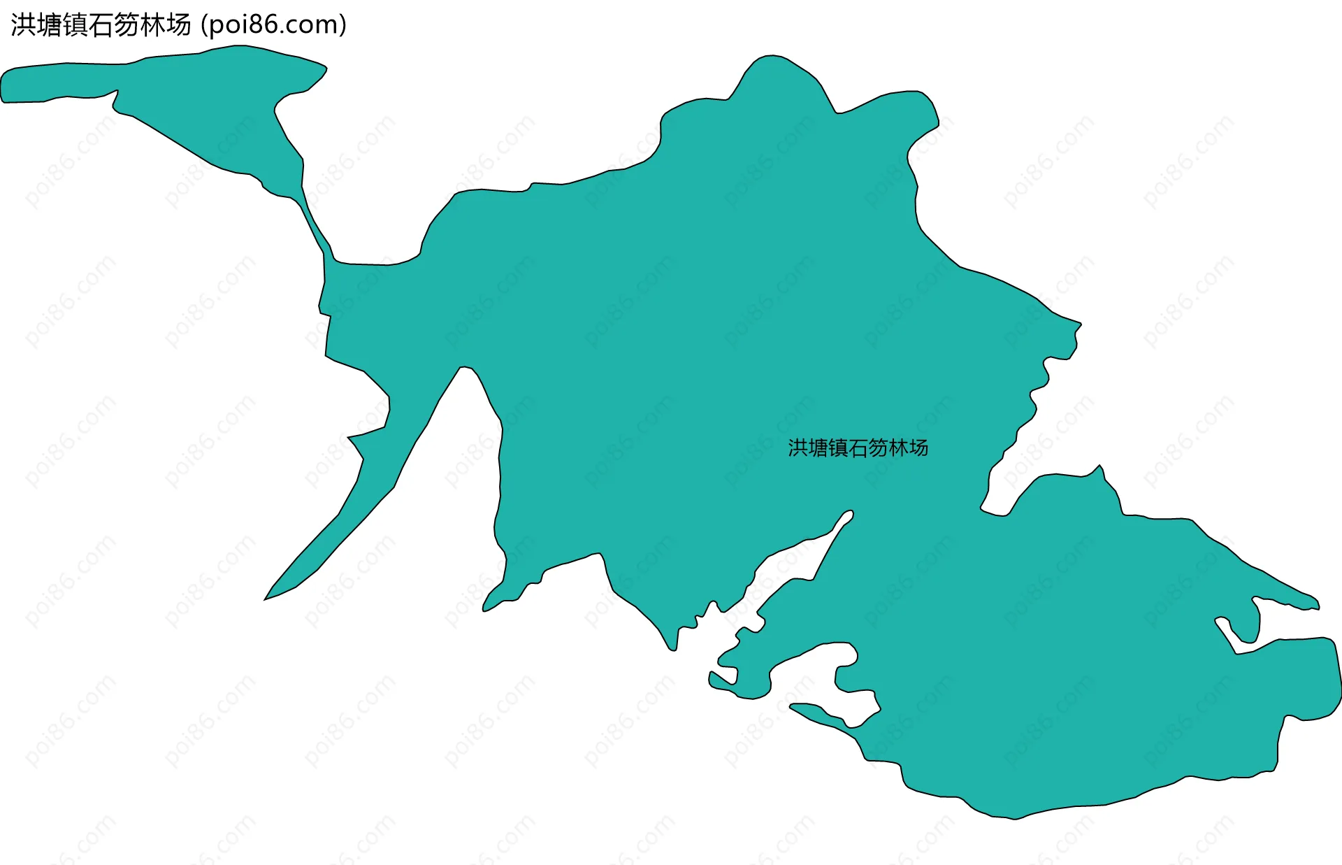 洪塘镇石笏林场边界地图