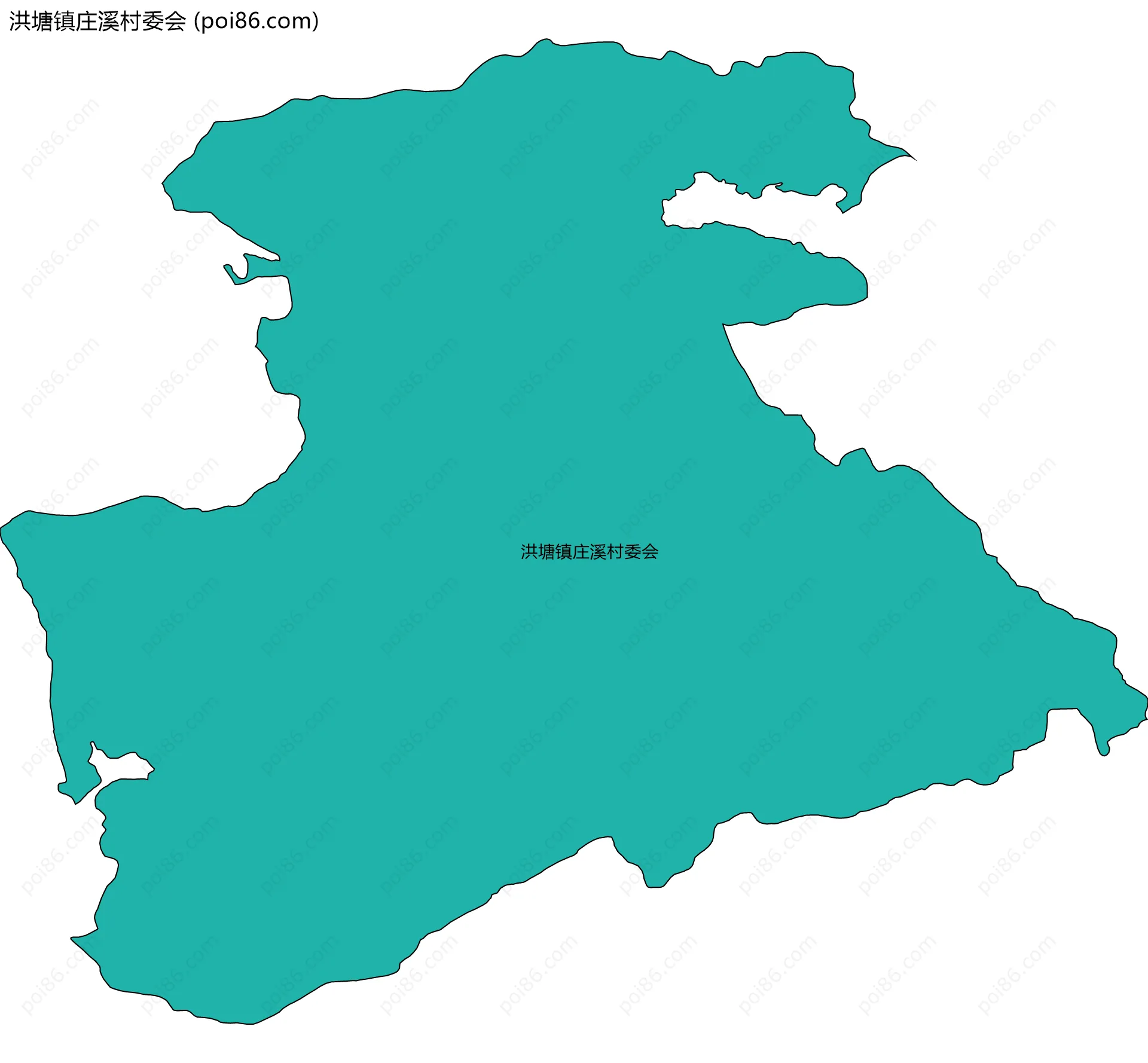 洪塘镇庄溪村委会边界地图