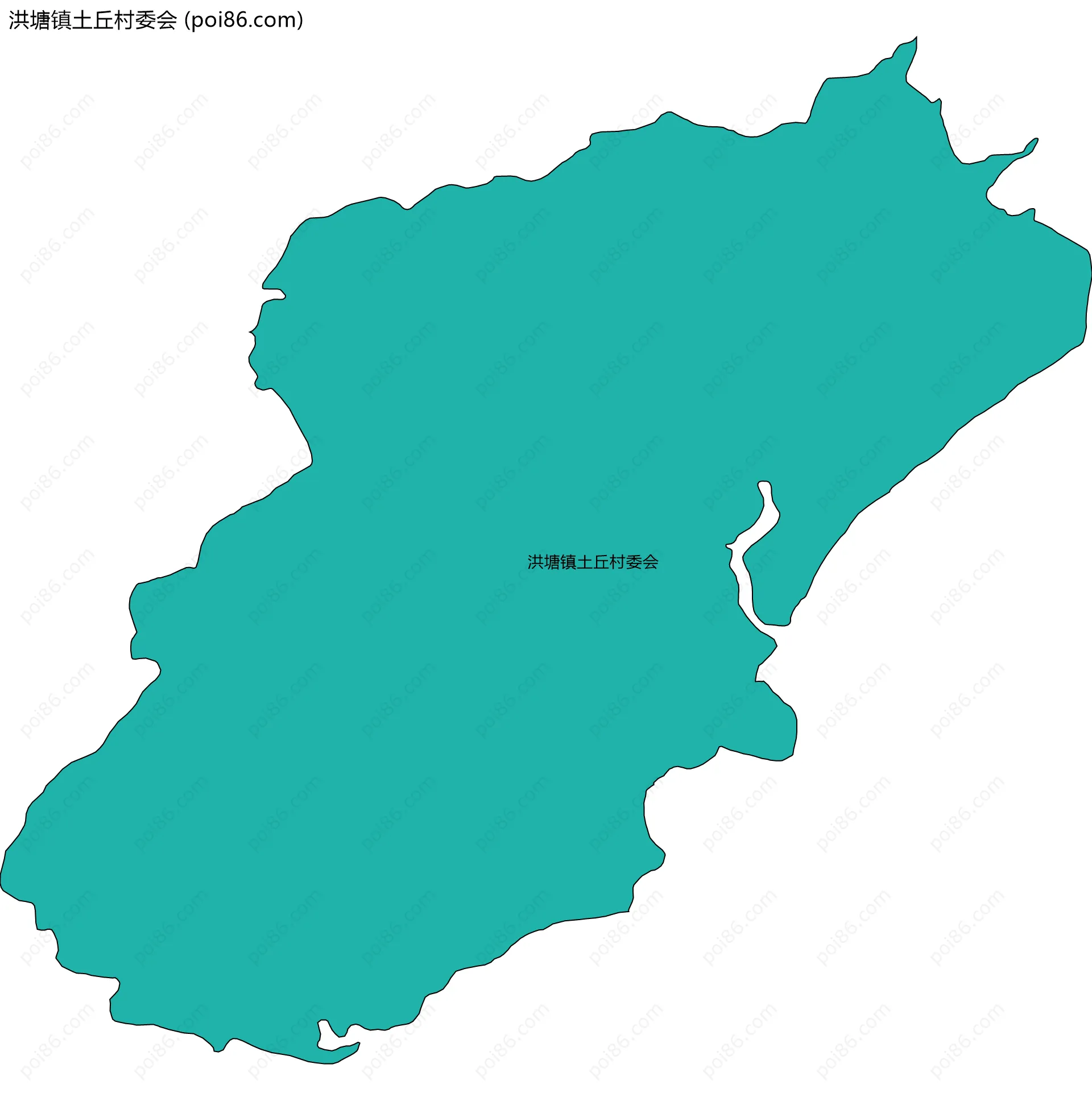 洪塘镇土丘村委会边界地图