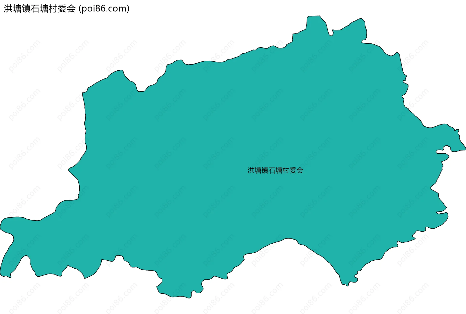 洪塘镇石塘村委会边界地图