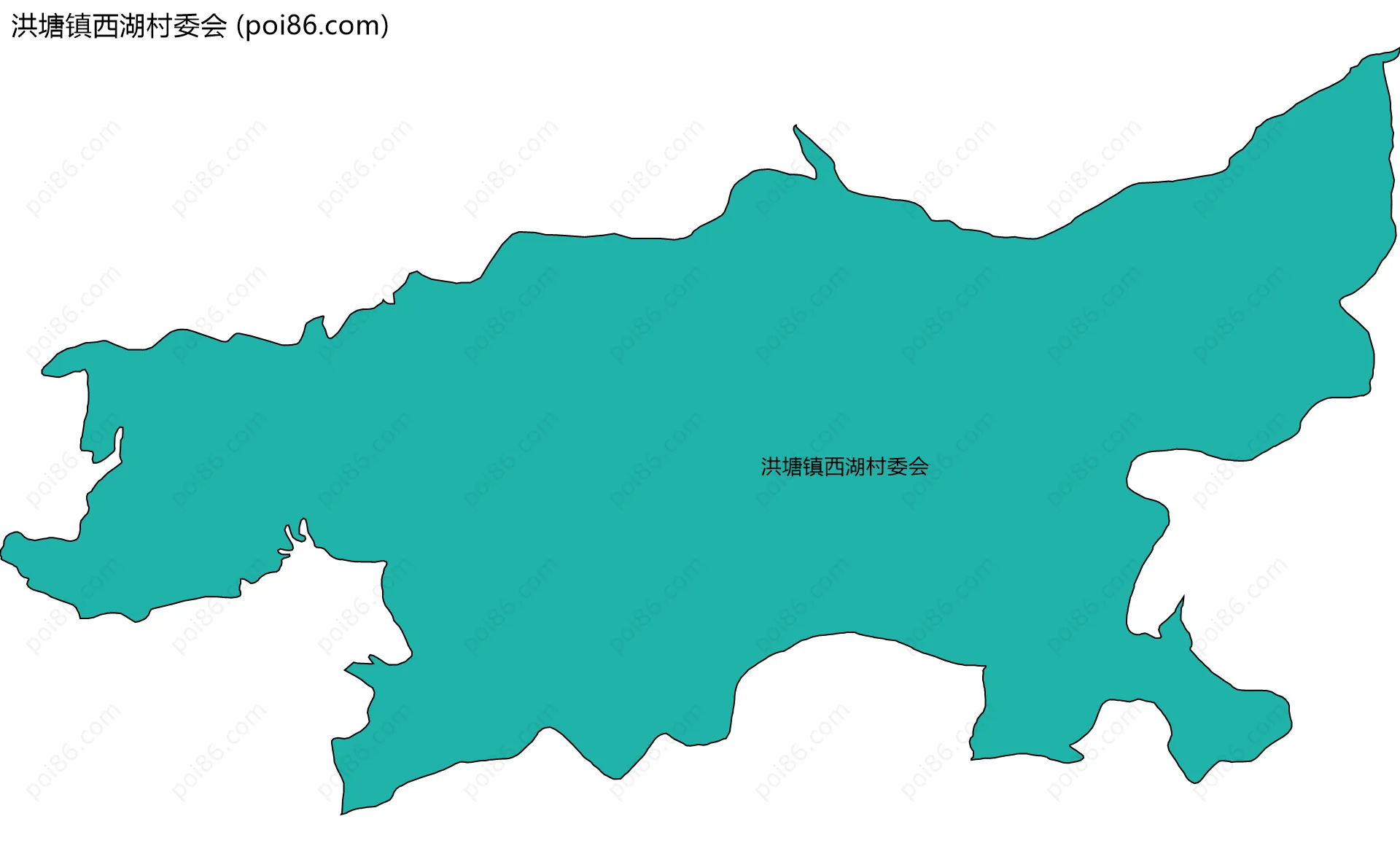 洪塘镇西湖村委会边界地图