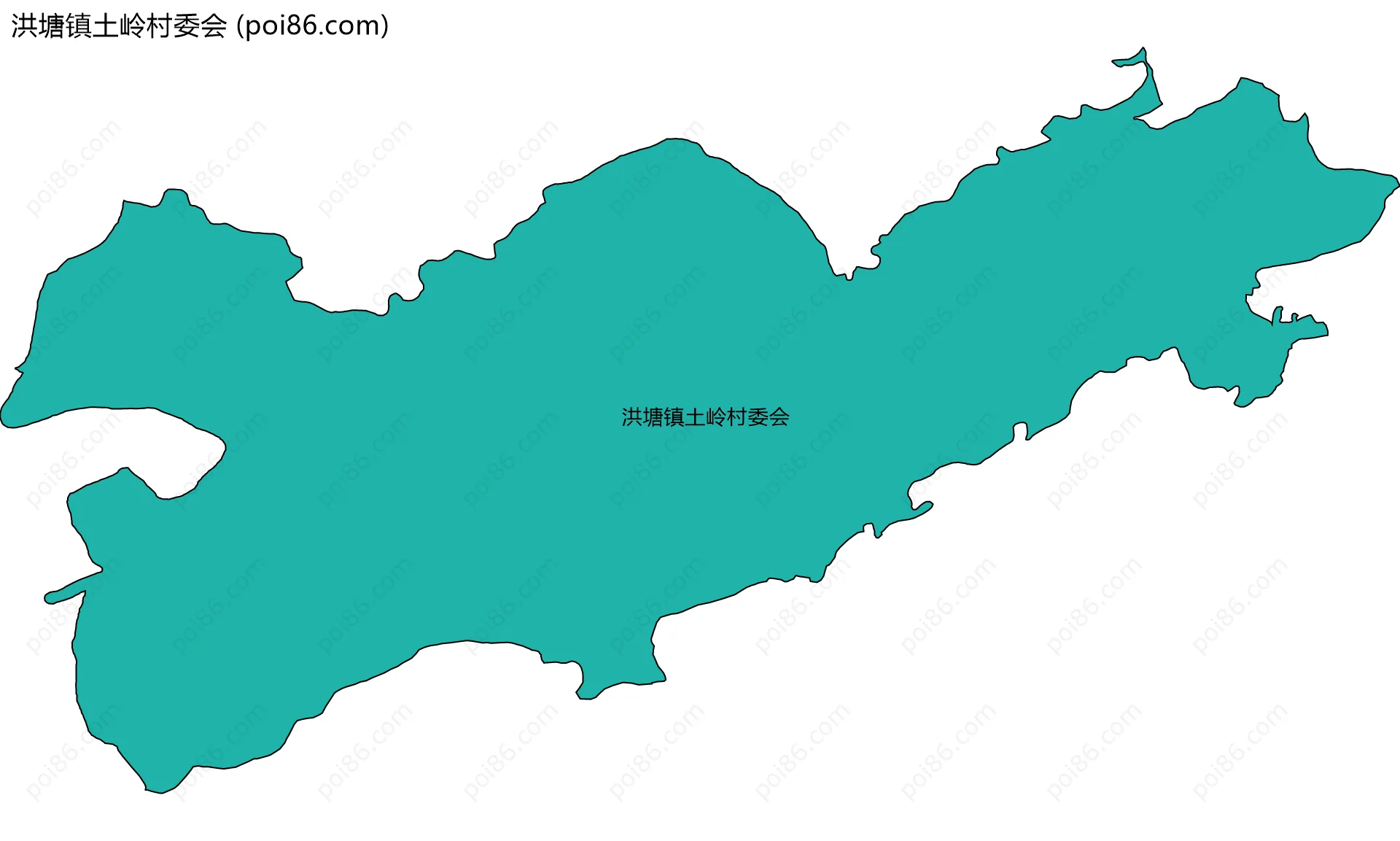 洪塘镇土岭村委会边界地图