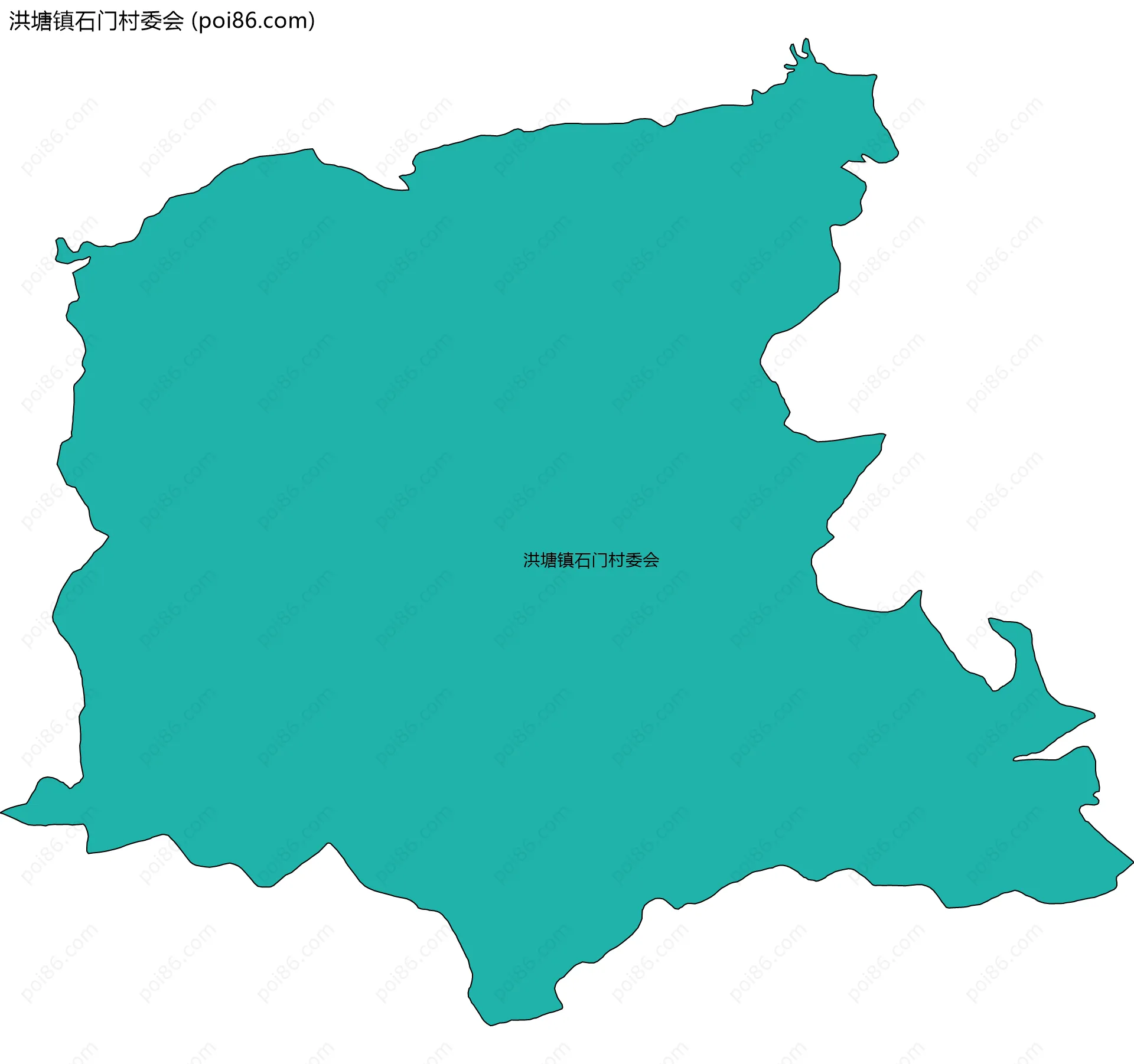 洪塘镇石门村委会边界地图