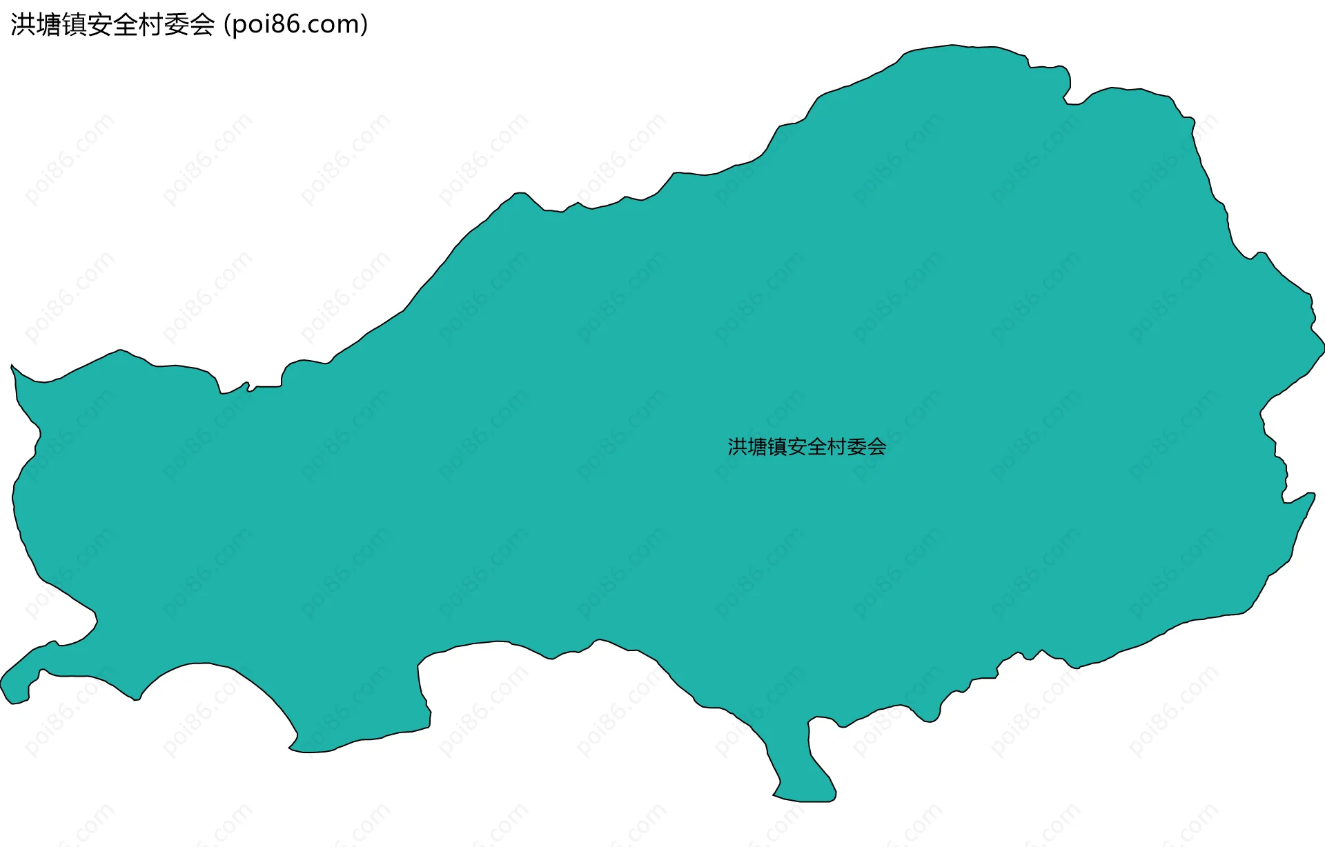 洪塘镇安全村委会边界地图