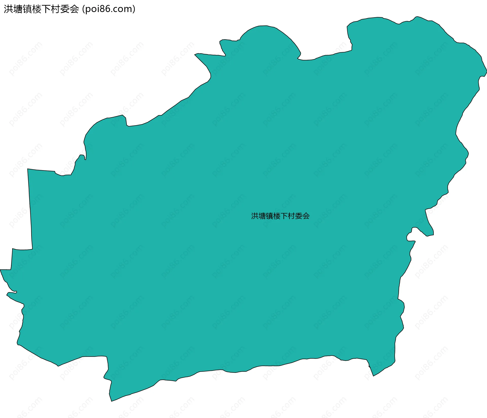 洪塘镇楼下村委会边界地图