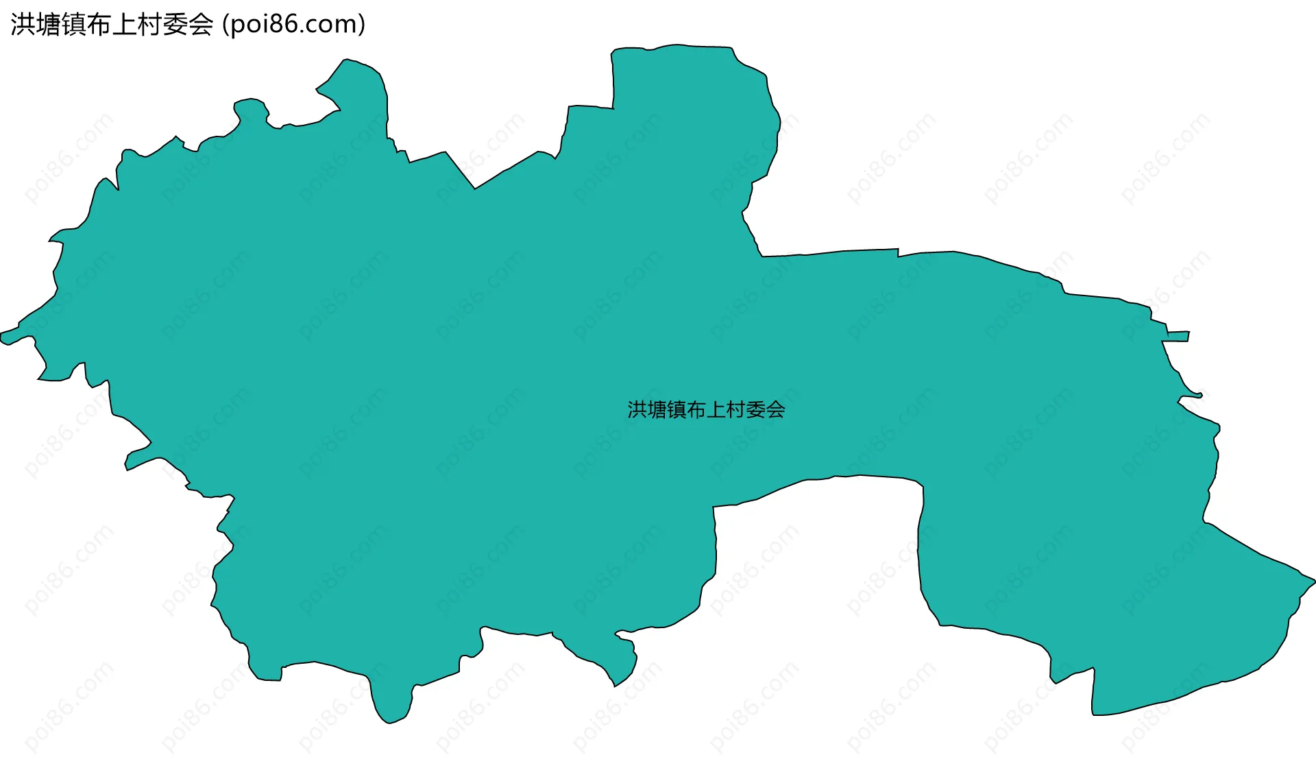 洪塘镇布上村委会边界地图