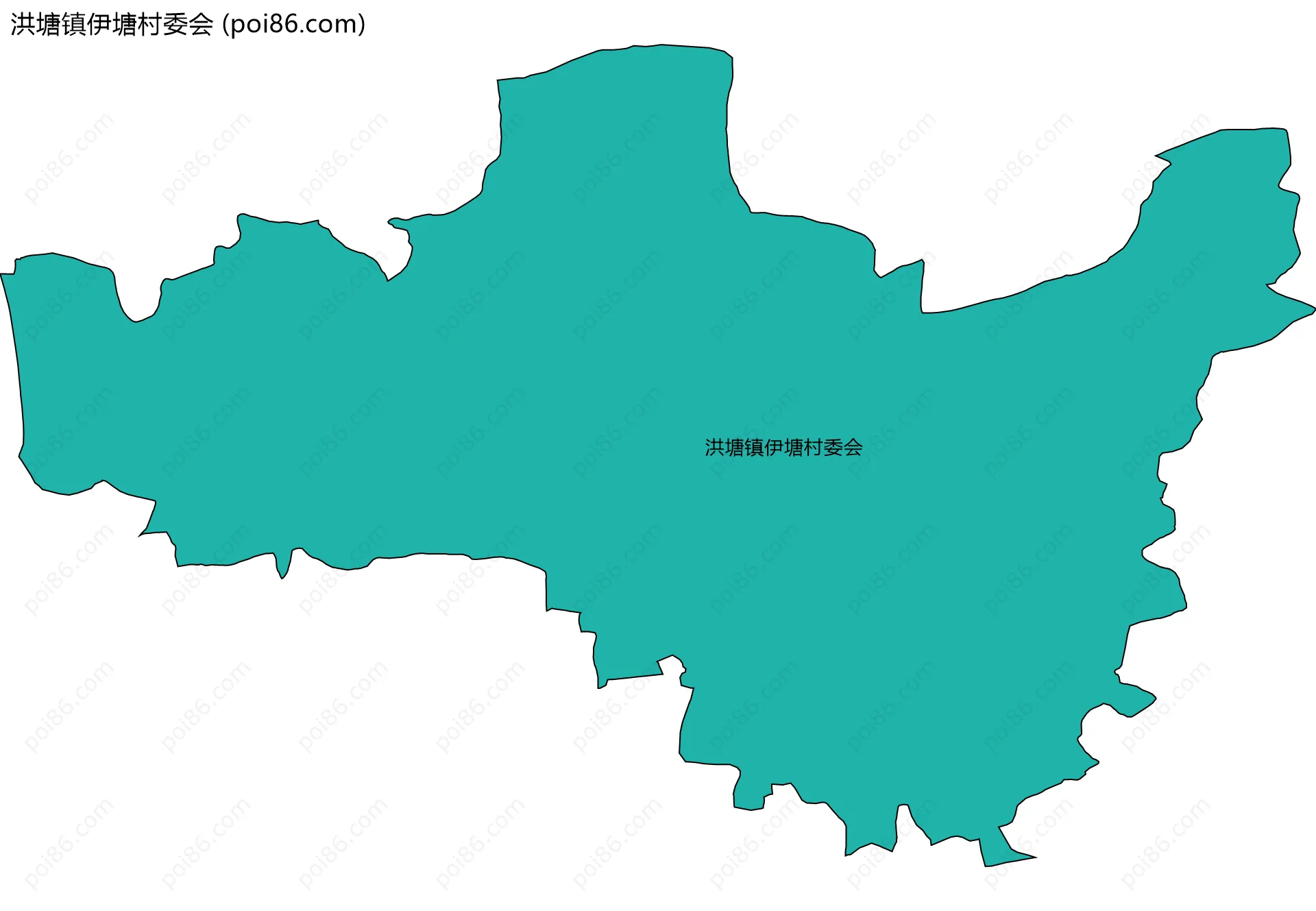 洪塘镇伊塘村委会边界地图