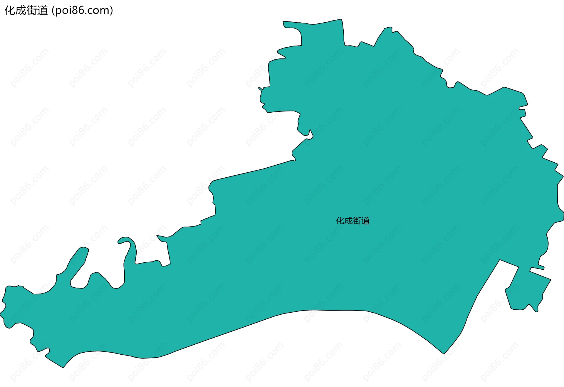 化成街道边界地图