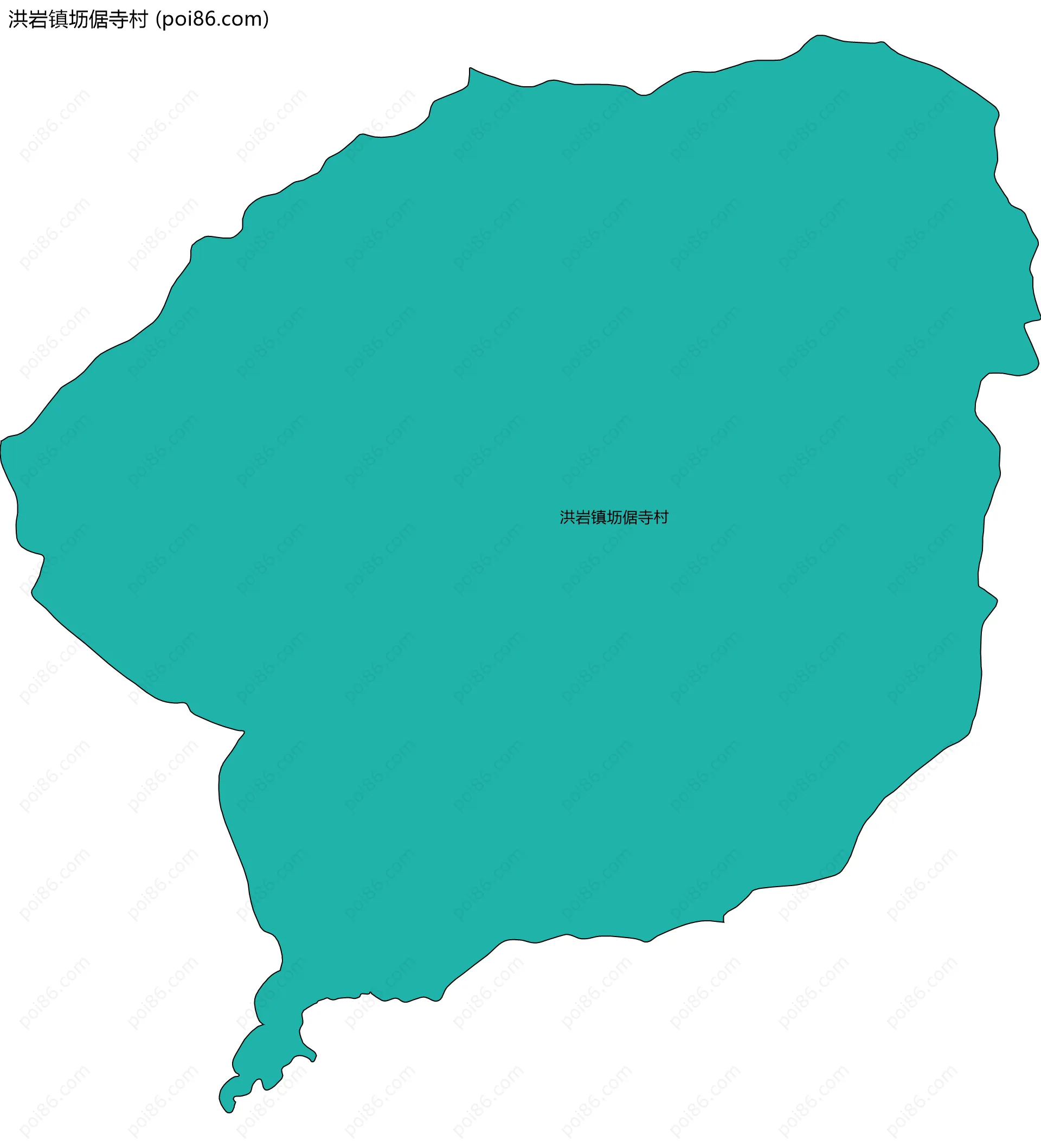 洪岩镇坜倨寺村边界地图