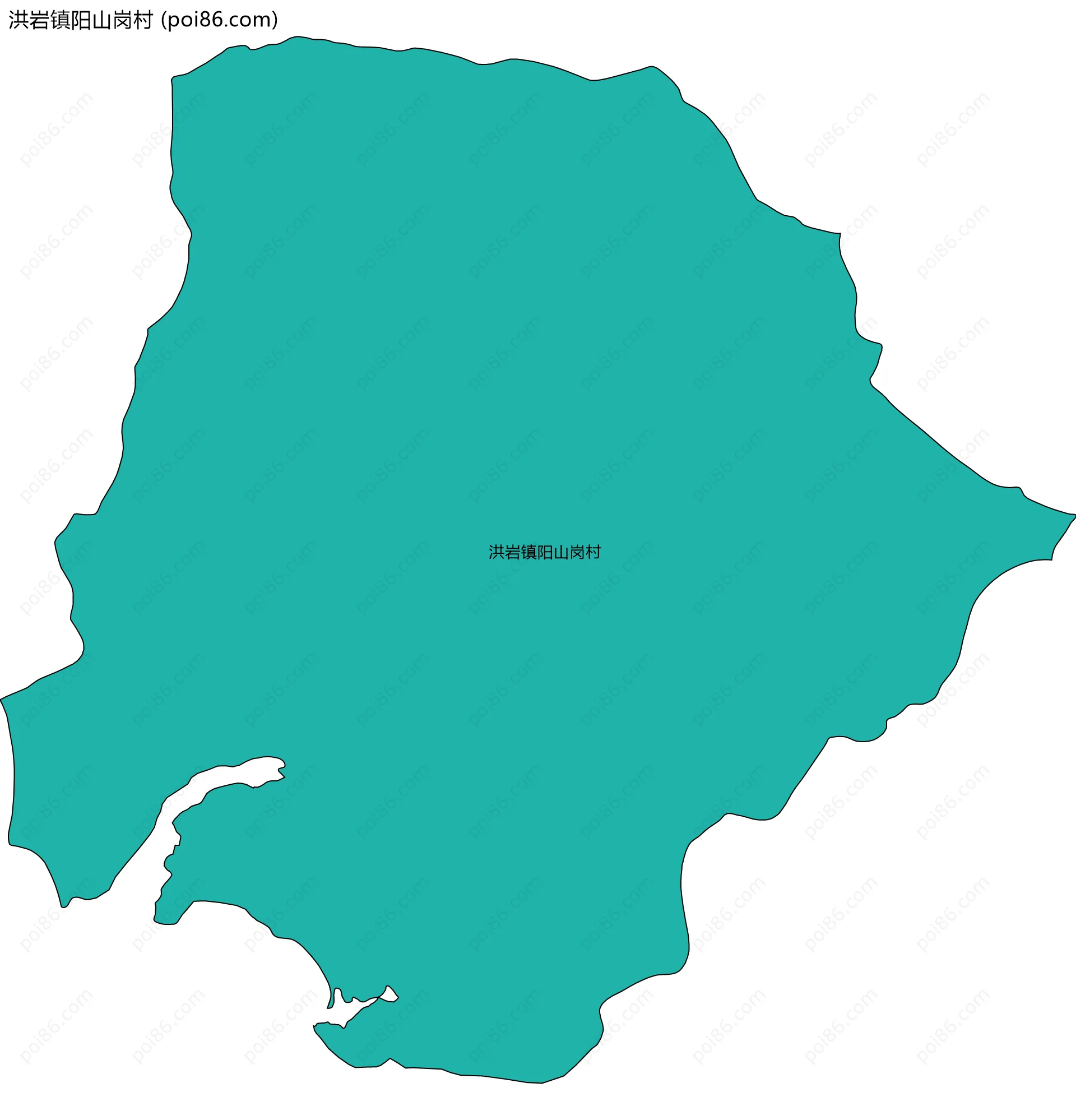 洪岩镇阳山岗村边界地图