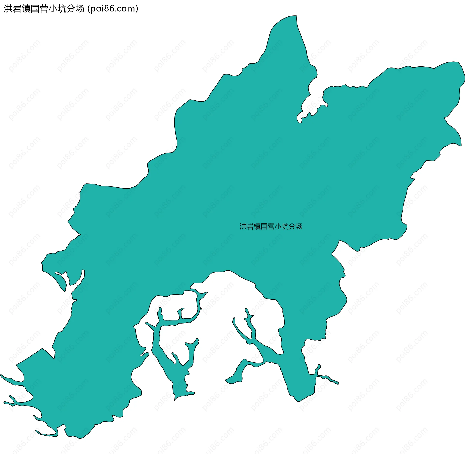 洪岩镇国营小坑分场边界地图